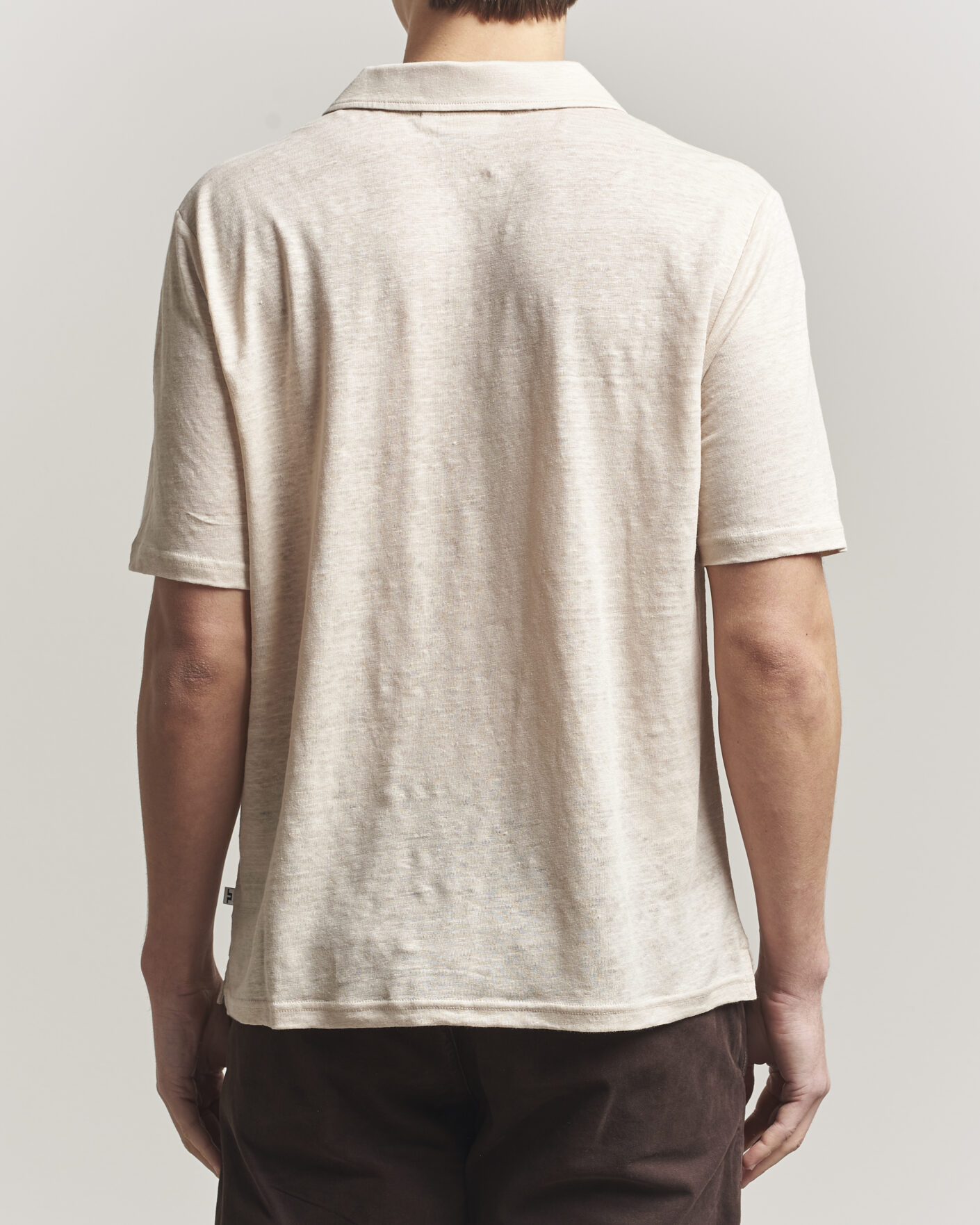 Uomini | Polo | J.Lindeberg | Roy Linen Polo Moonbeam