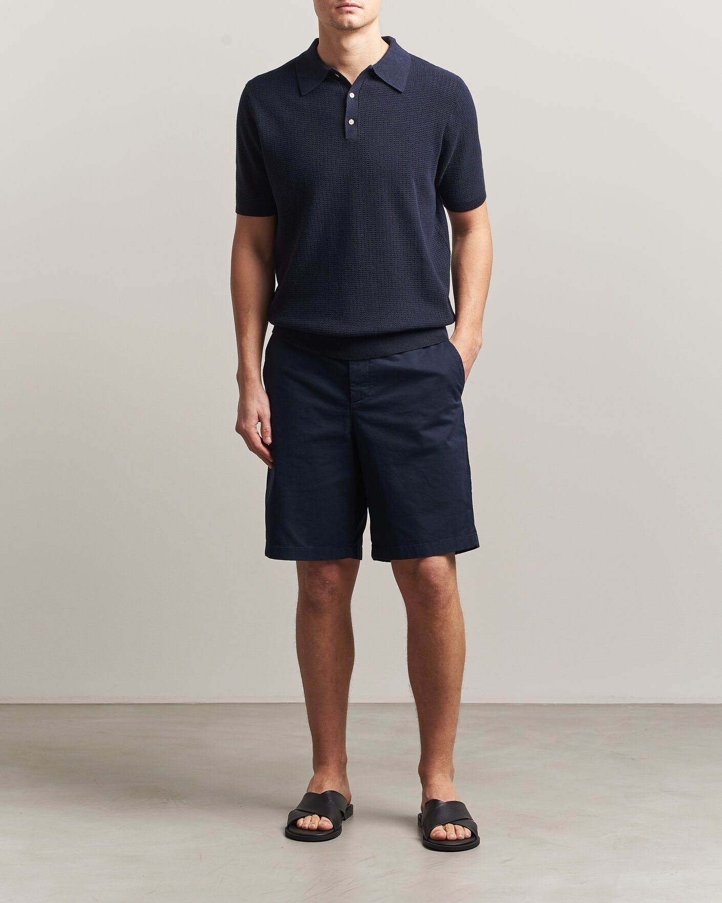 Uomini | Pantaloncini | J.Lindeberg | Shane Cotton Stretch Shorts JL Navy