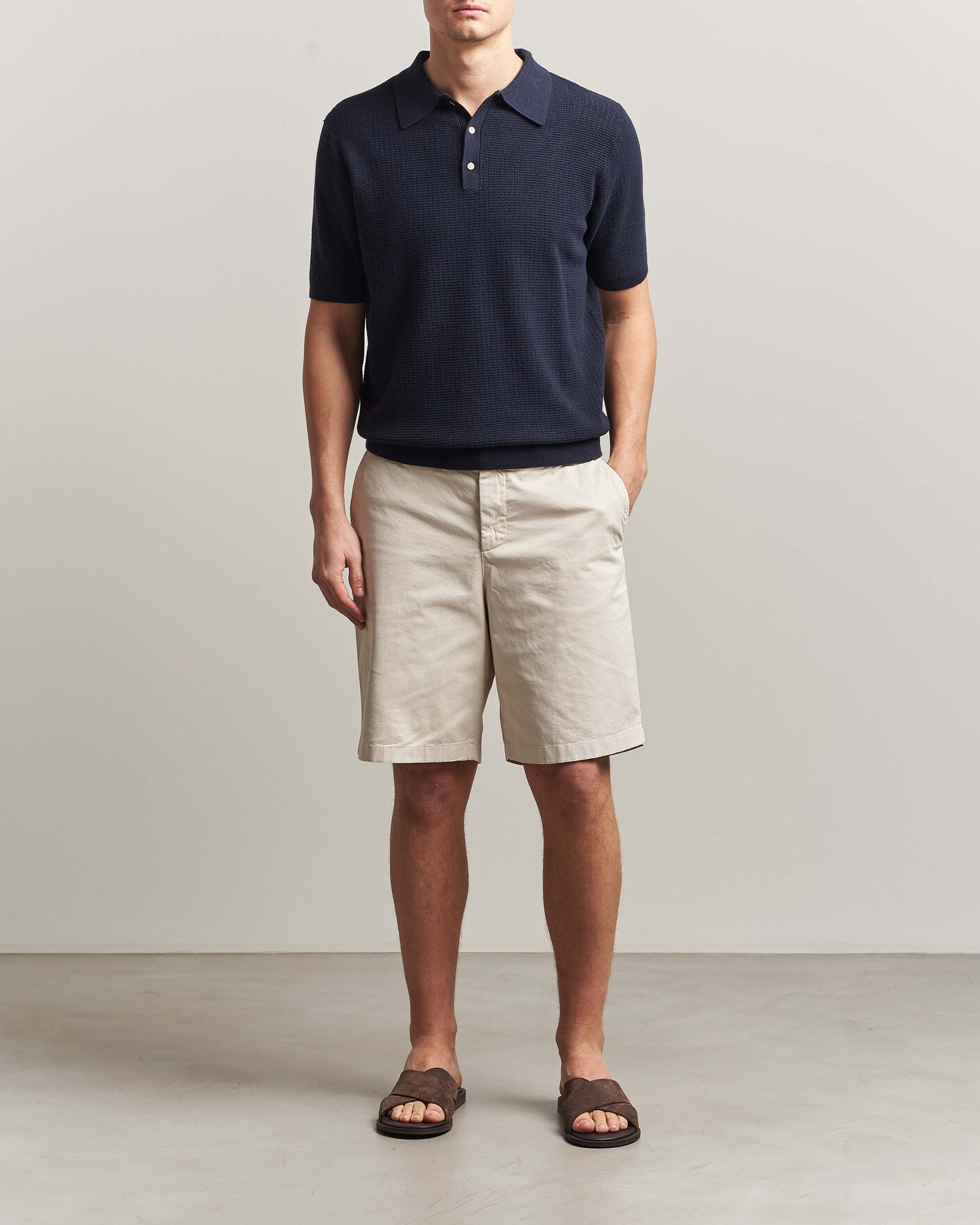 Uomini | Pantaloncini | J.Lindeberg | Shane Cotton Stretch Shorts Moonbeam