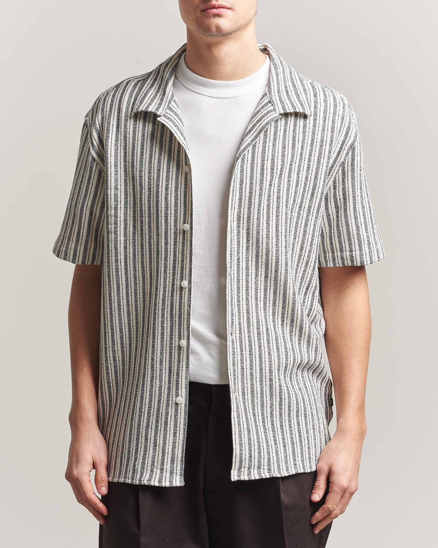 Uomini | Camicie | J.Lindeberg | Elio Structure Resort Shirt JL Navy