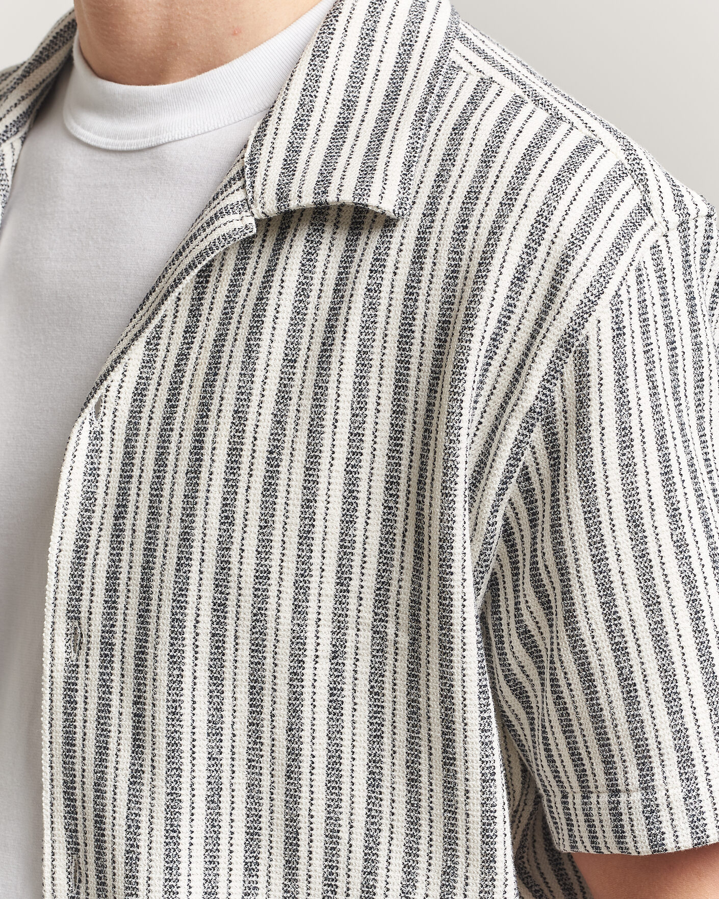 Uomini | Camicie | J.Lindeberg | Elio Structure Resort Shirt JL Navy