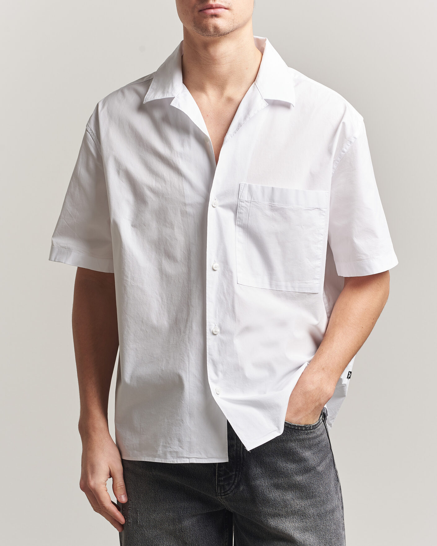 Uomini | Camicie | J.Lindeberg | Ellis Cotton Resort Shirt White