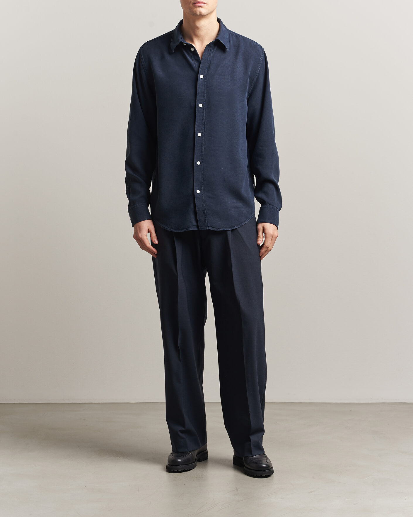 Uomini | Camicie | J.Lindeberg | Zachary Tencel Shirt JL Navy