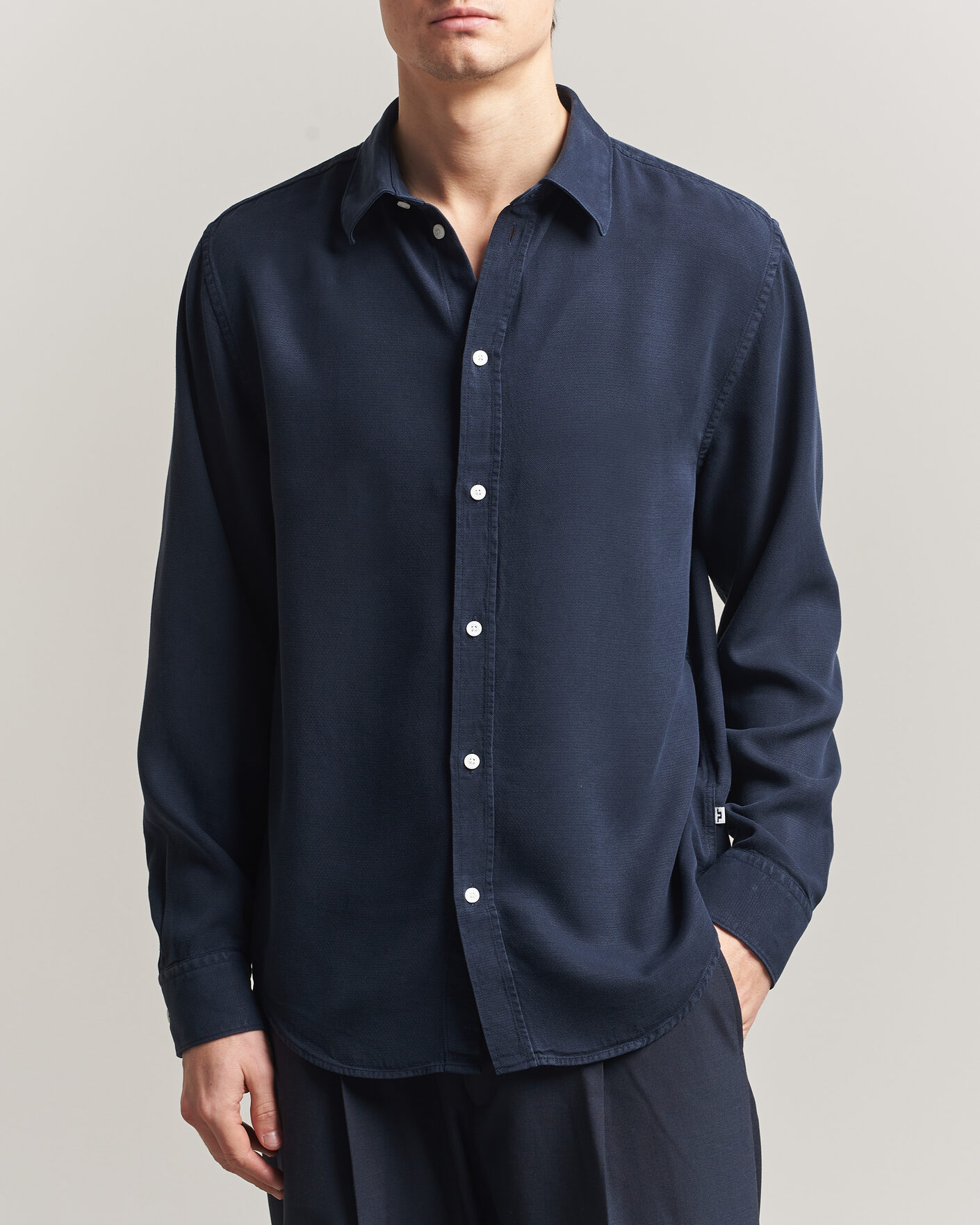 Uomini | Camicie | J.Lindeberg | Zachary Tencel Shirt JL Navy