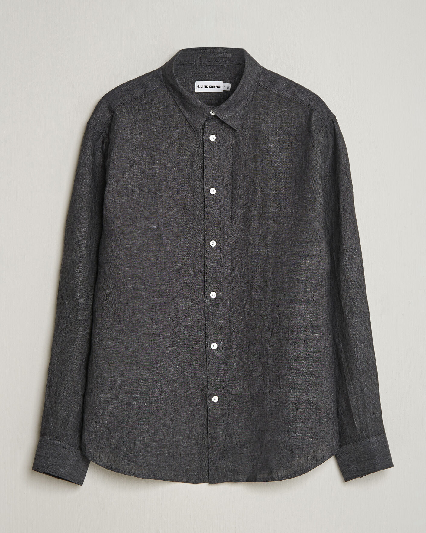 Uomini | Camicie | J.Lindeberg | Marlon Linen Melange Shirt Black