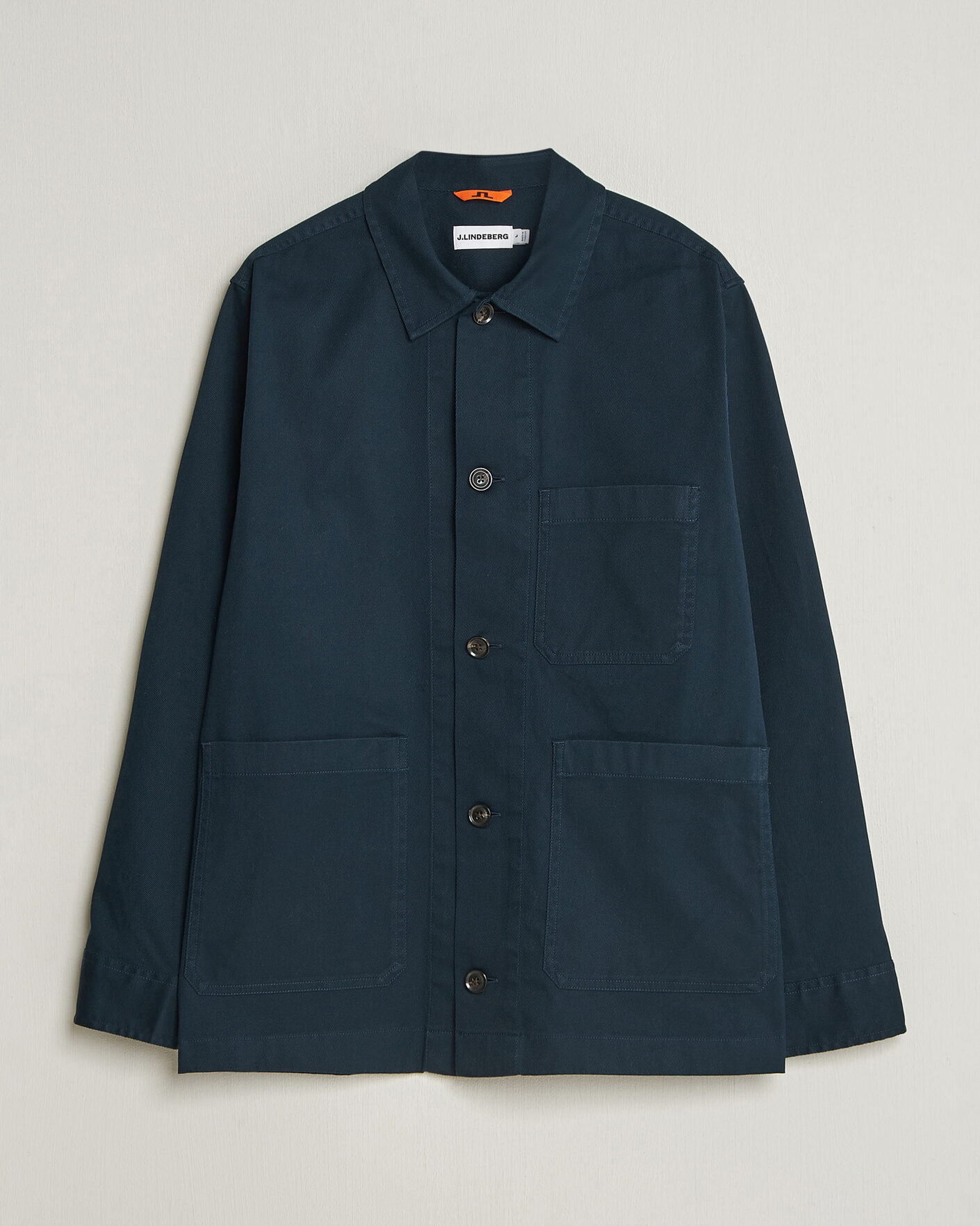 Uomini | Camicie | J.Lindeberg | Easton Cotton Overshirt JL Navy