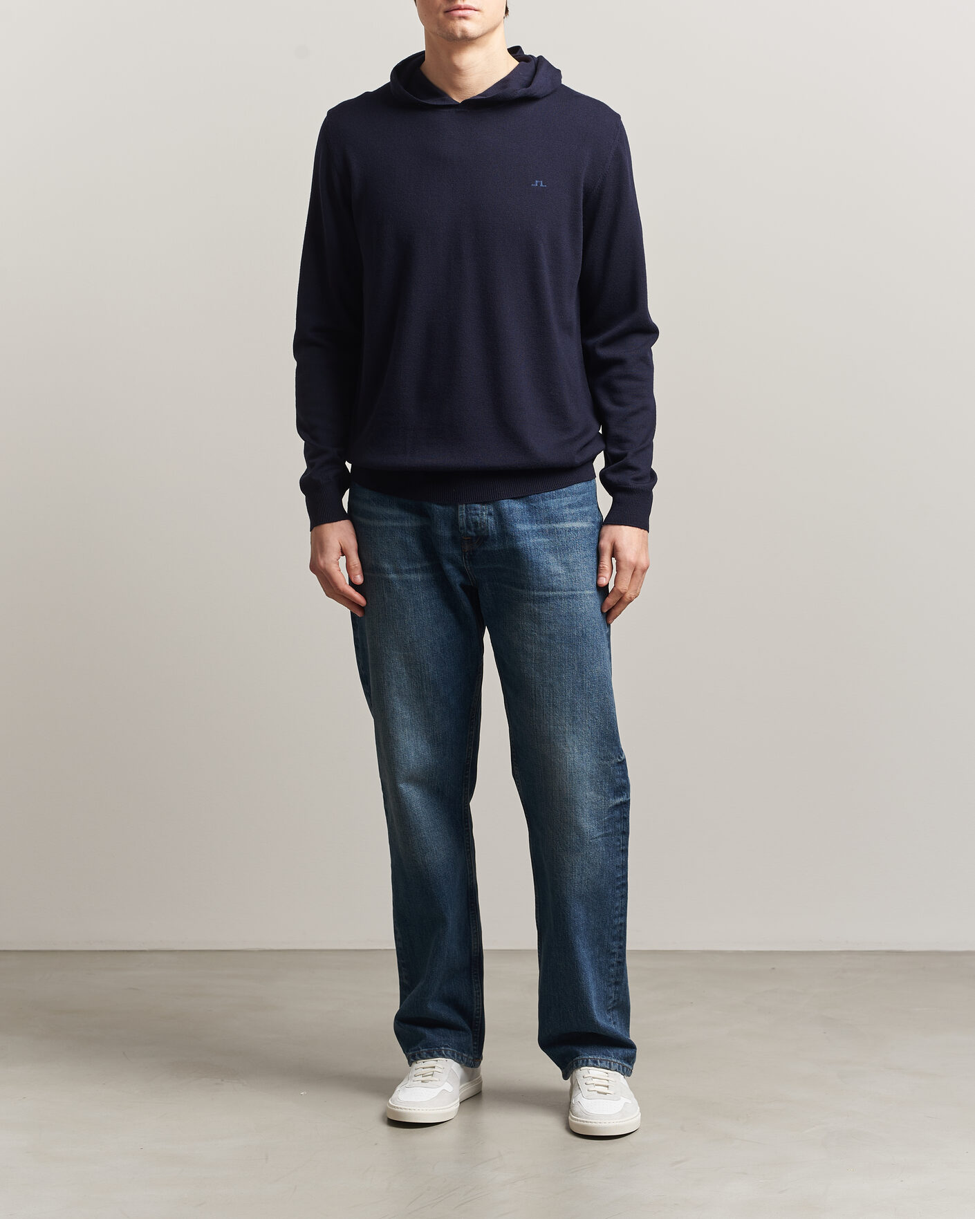 Uomini | Maglieria | J.Lindeberg | Karl Merino Hoodie JL Navy