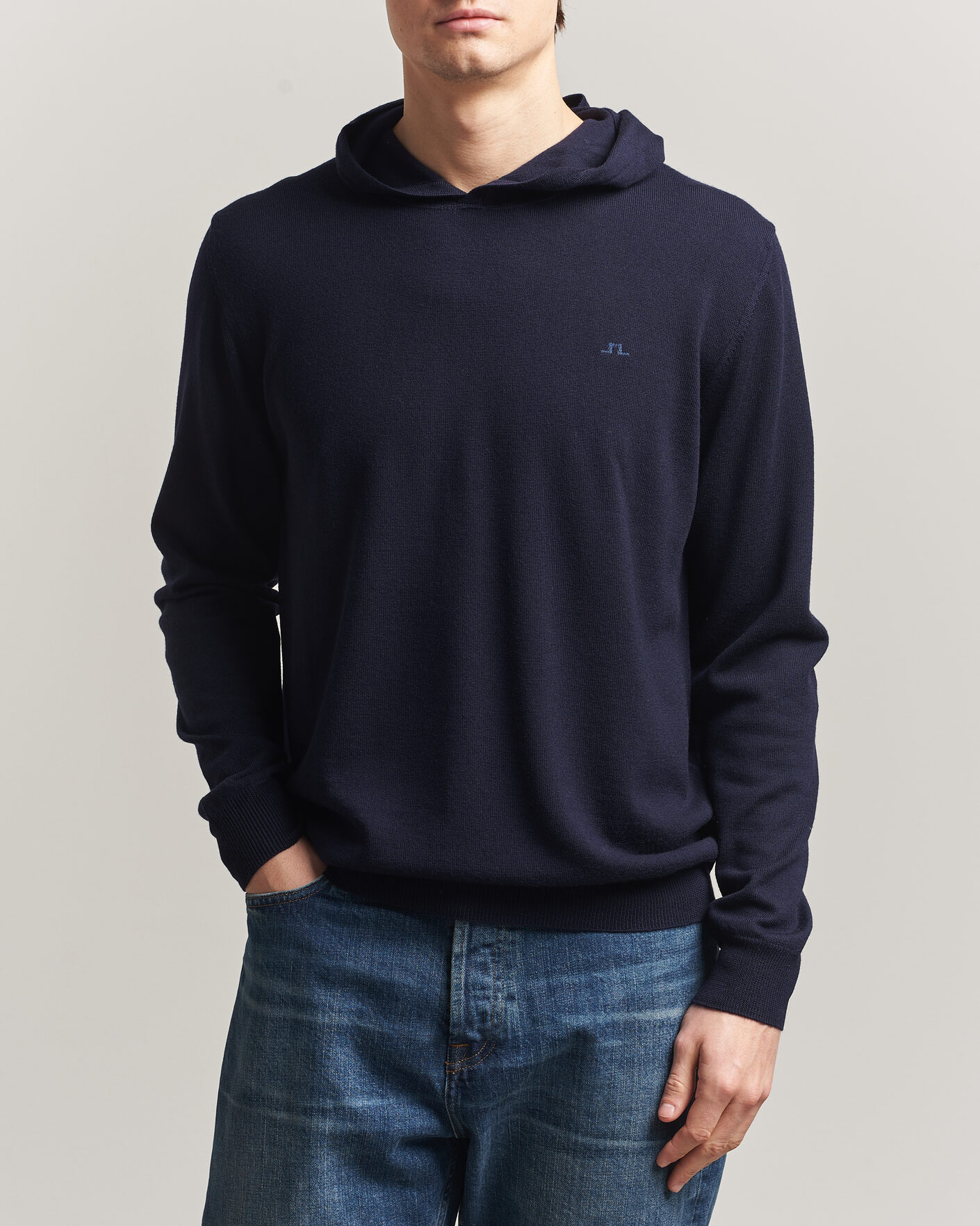 Uomini | Maglieria | J.Lindeberg | Karl Merino Hoodie JL Navy