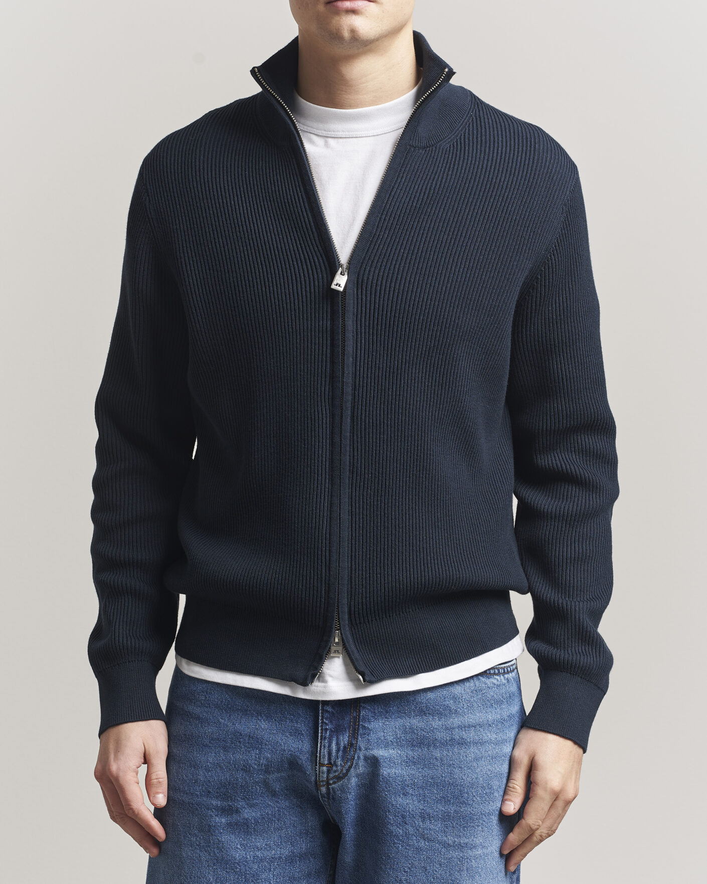 Uomini | Maglieria | J.Lindeberg | Alexis Full Zip Cardigan JL Navy