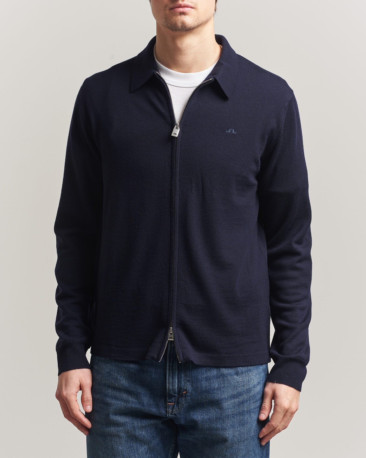 Uomini | Maglieria | J.Lindeberg | Kaleb Merino Cardigan JL Navy