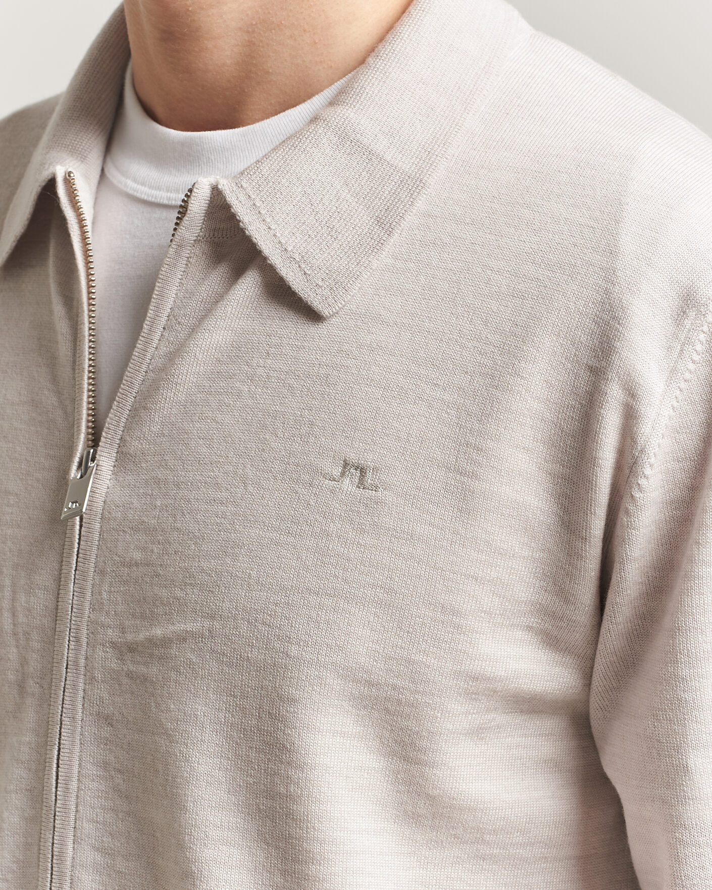 Uomini | Maglieria | J.Lindeberg | Kaleb Merino Cardigan Moonbeam Melange