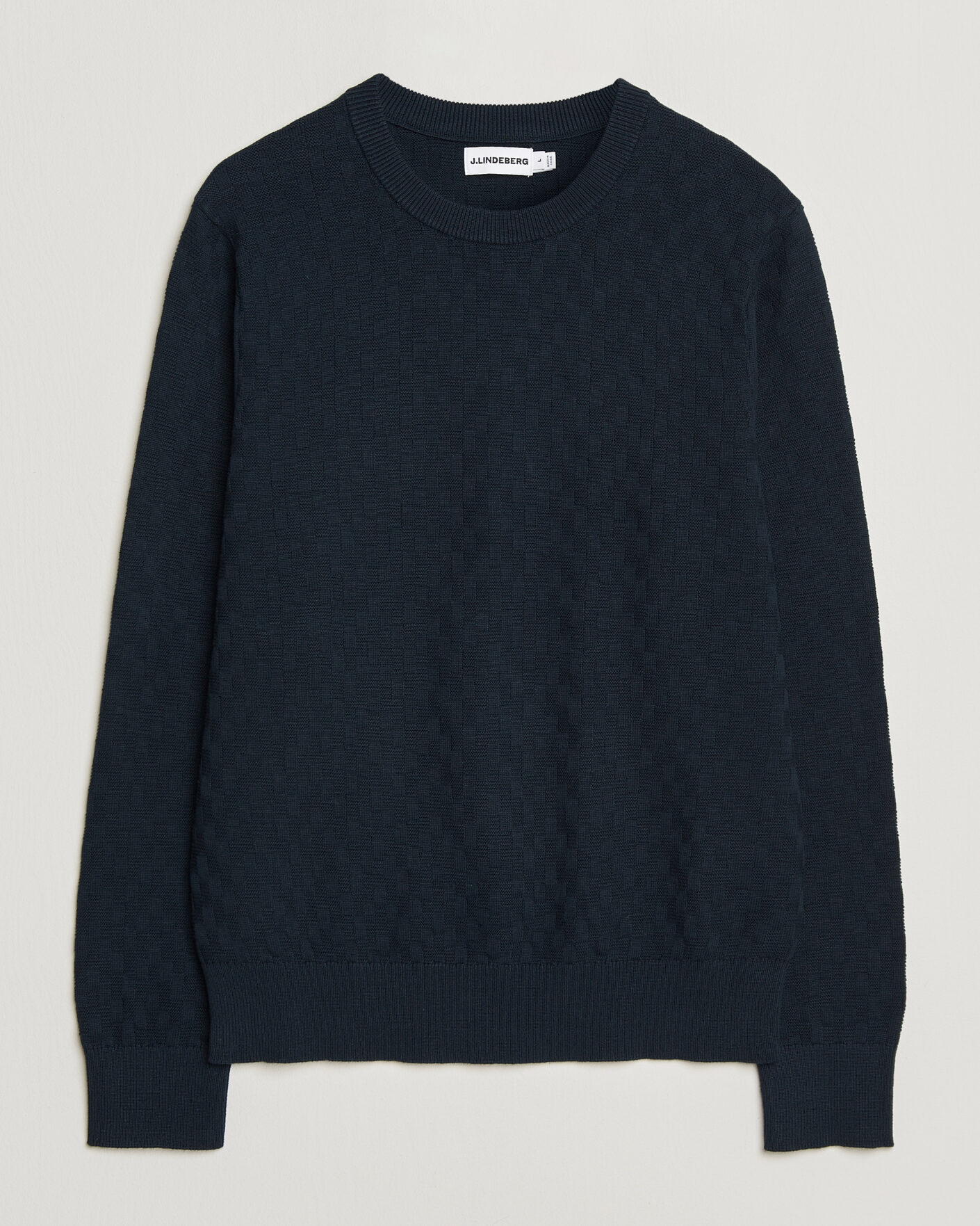 Uomini | Maglieria | J.Lindeberg | Arthur Knit Cotton Sweater JL Navy