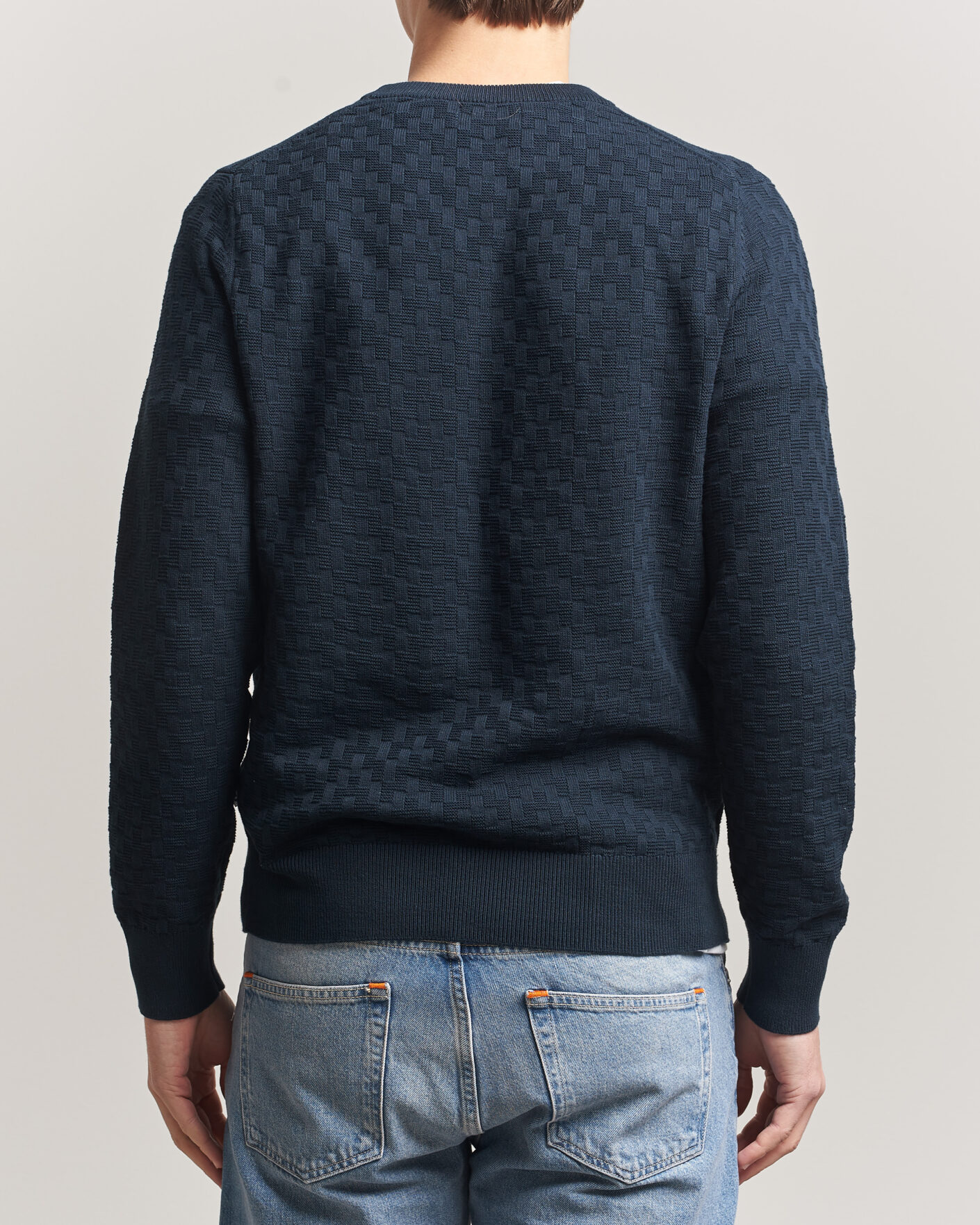 Uomini | Maglieria | J.Lindeberg | Arthur Knit Cotton Sweater JL Navy
