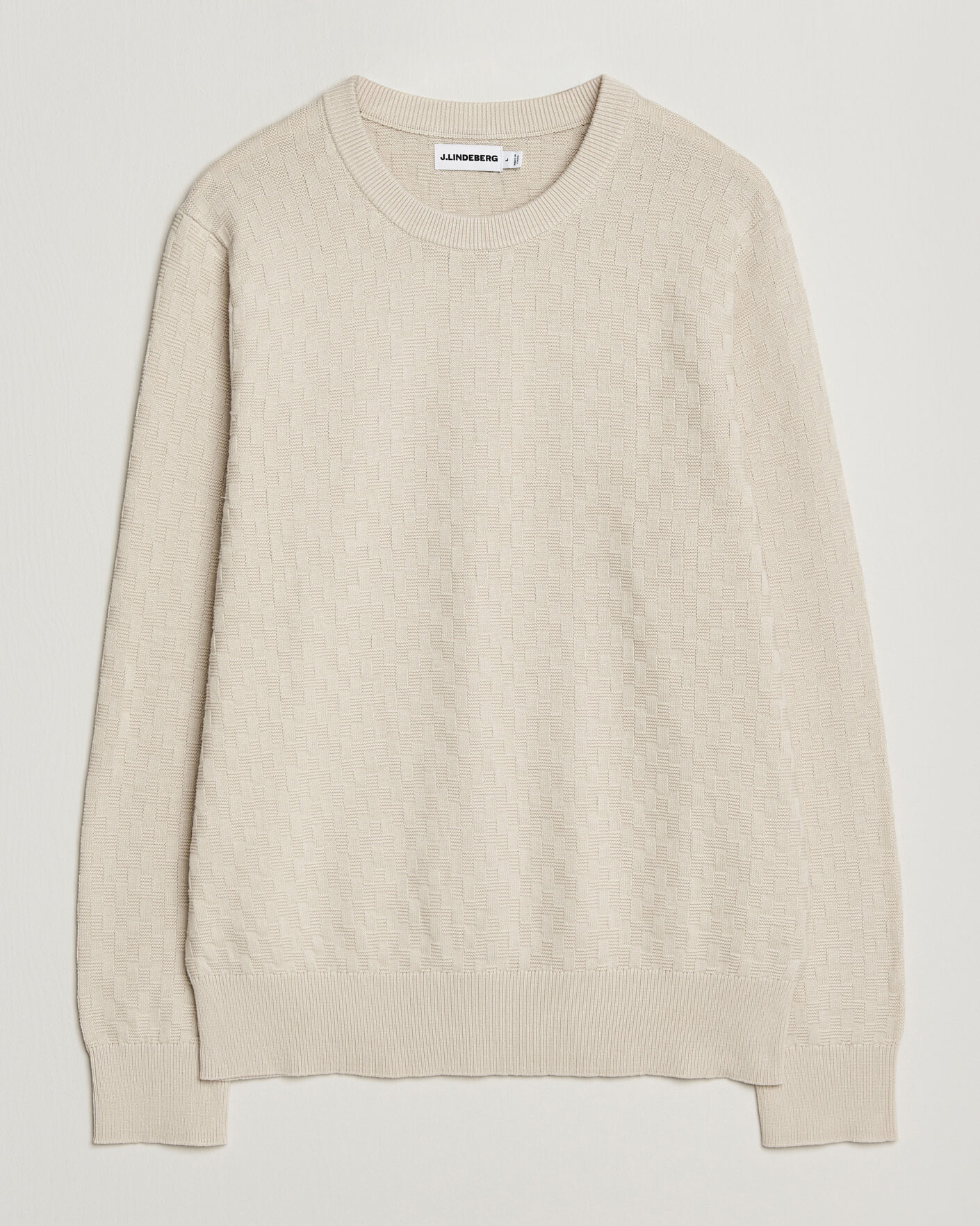 Uomini | Maglieria | J.Lindeberg | Arthur Knit Cotton Sweater Moonbeam