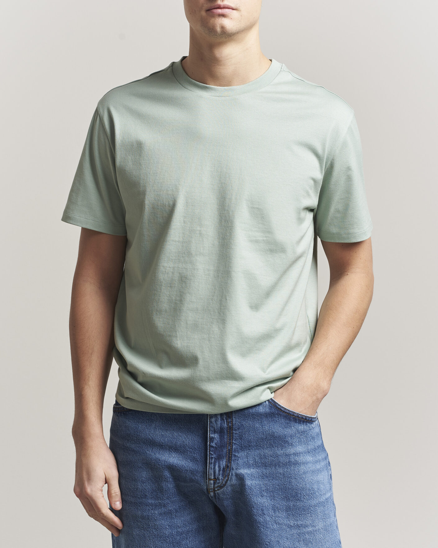 Uomini | T-shirt | J.Lindeberg | Sid Basic T-Shirt Jadeite