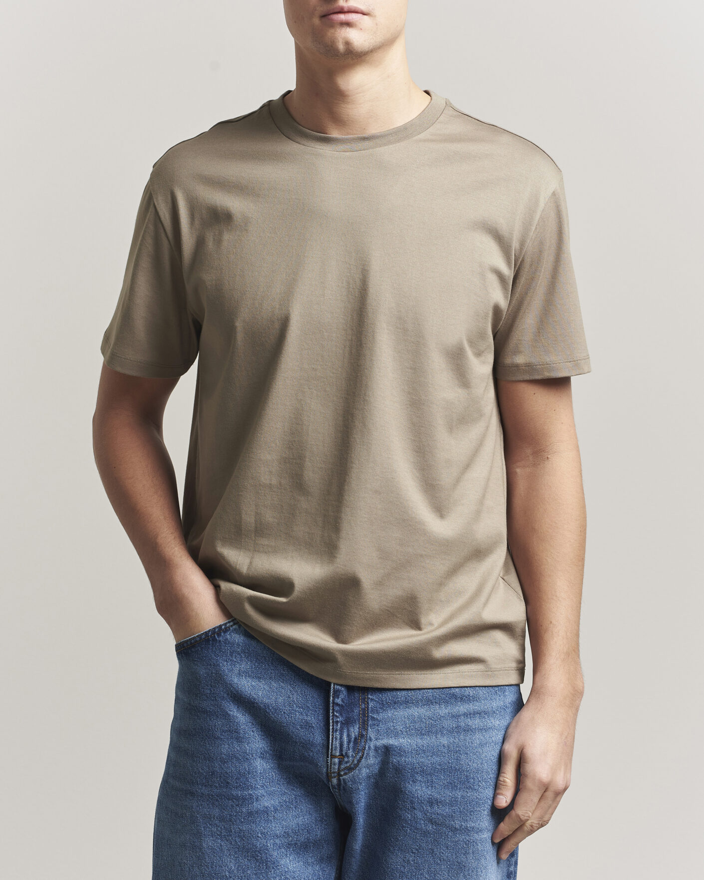 Uomini | T-shirt | J.Lindeberg | Sid Basic T-Shirt Brindle
