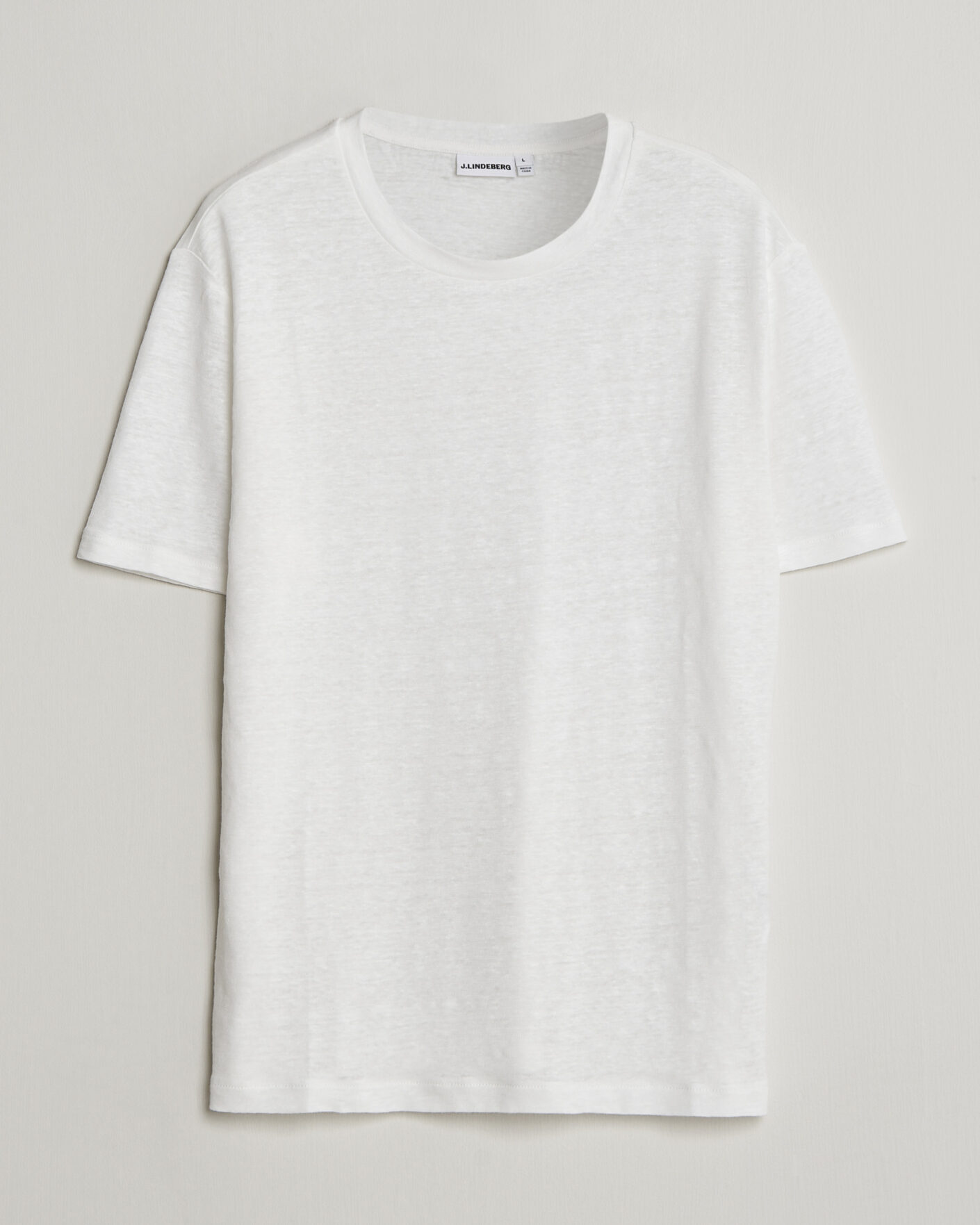 Uomini | T-shirt | J.Lindeberg | Coma Linen T-Shirt White