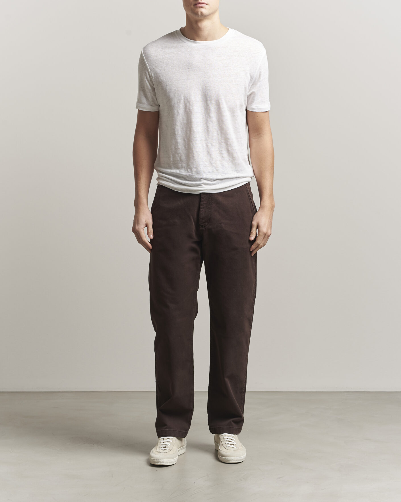 Uomini | T-shirt | J.Lindeberg | Coma Linen T-Shirt White