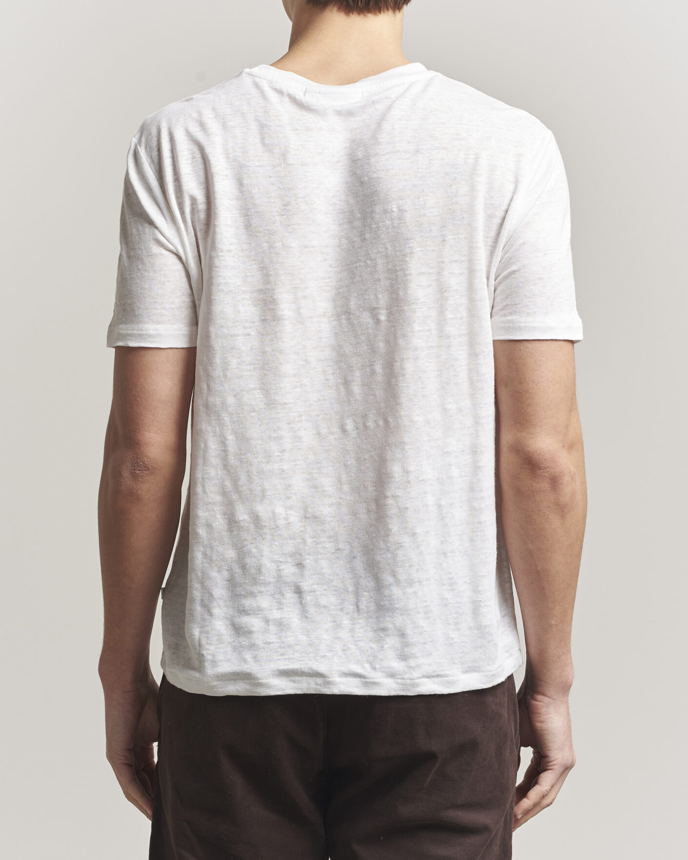 Uomini | T-shirt | J.Lindeberg | Coma Linen T-Shirt White