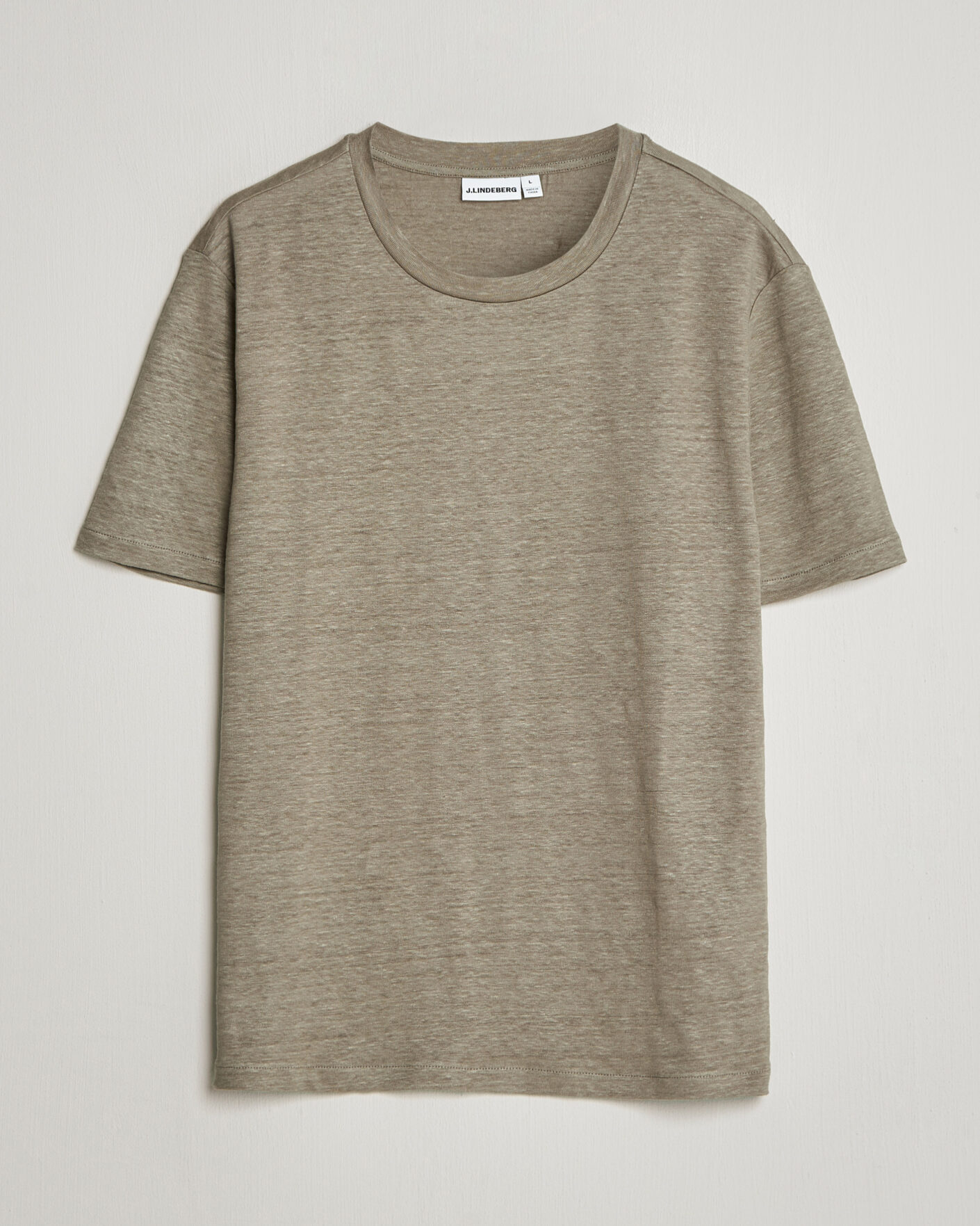 Uomini | T-shirt | J.Lindeberg | Coma Linen T-Shirt Brindle