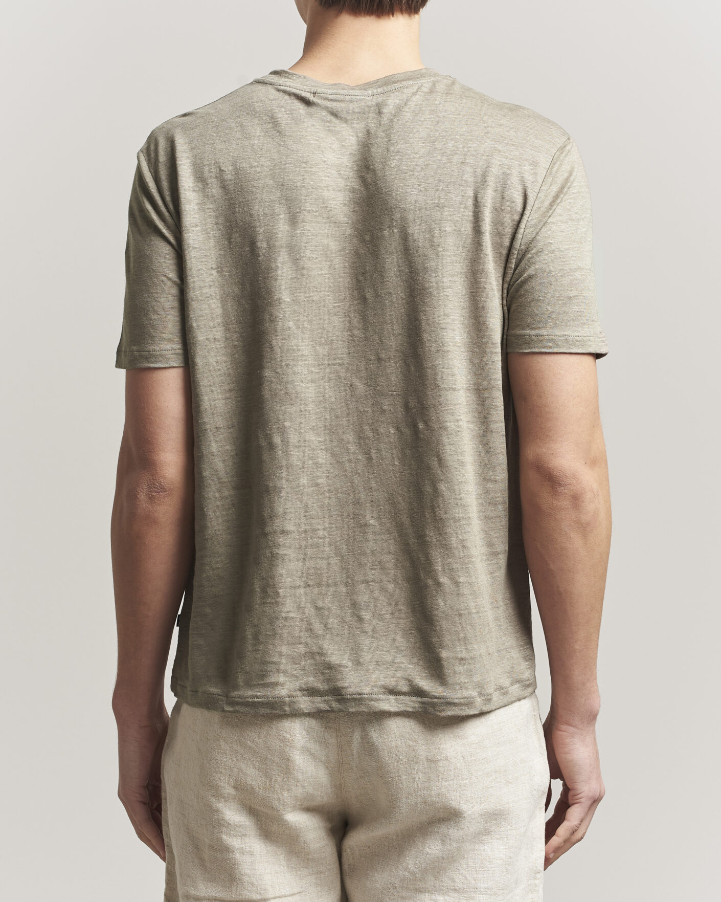 Uomini | T-shirt | J.Lindeberg | Coma Linen T-Shirt Brindle