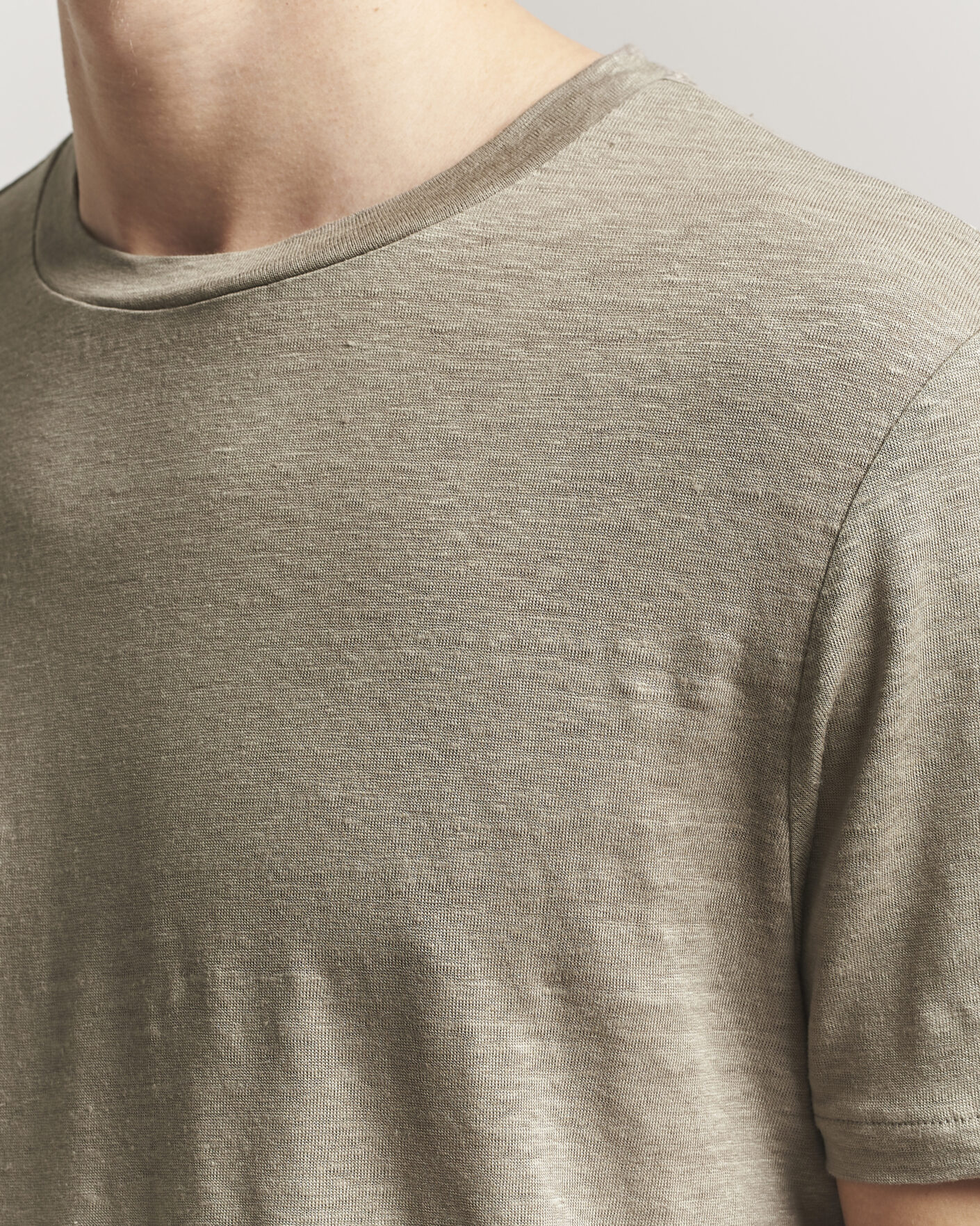 Uomini | T-shirt | J.Lindeberg | Coma Linen T-Shirt Brindle