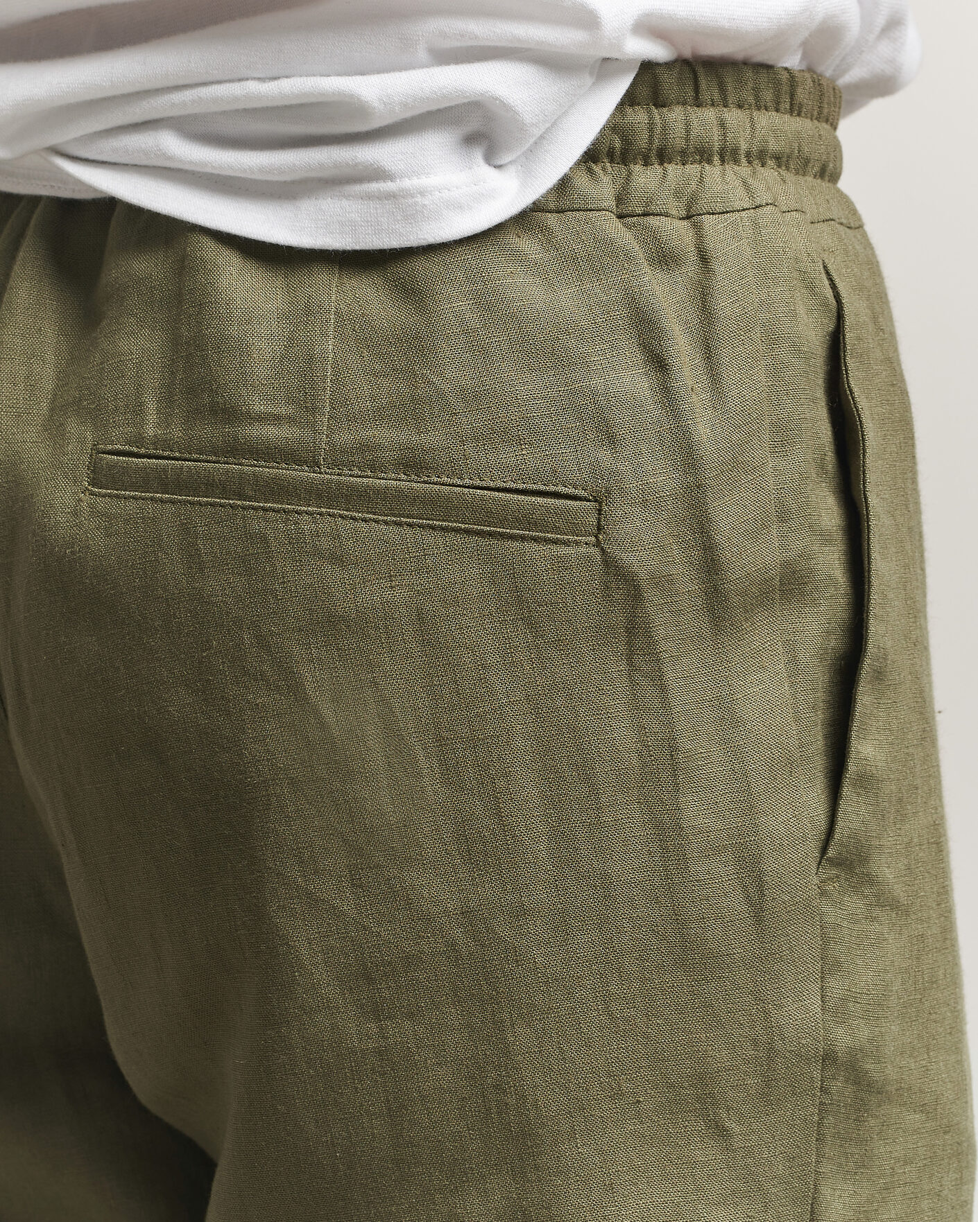 Uomini | Pantaloni | J.Lindeberg | Soren Drape Linen Pants Kalamata