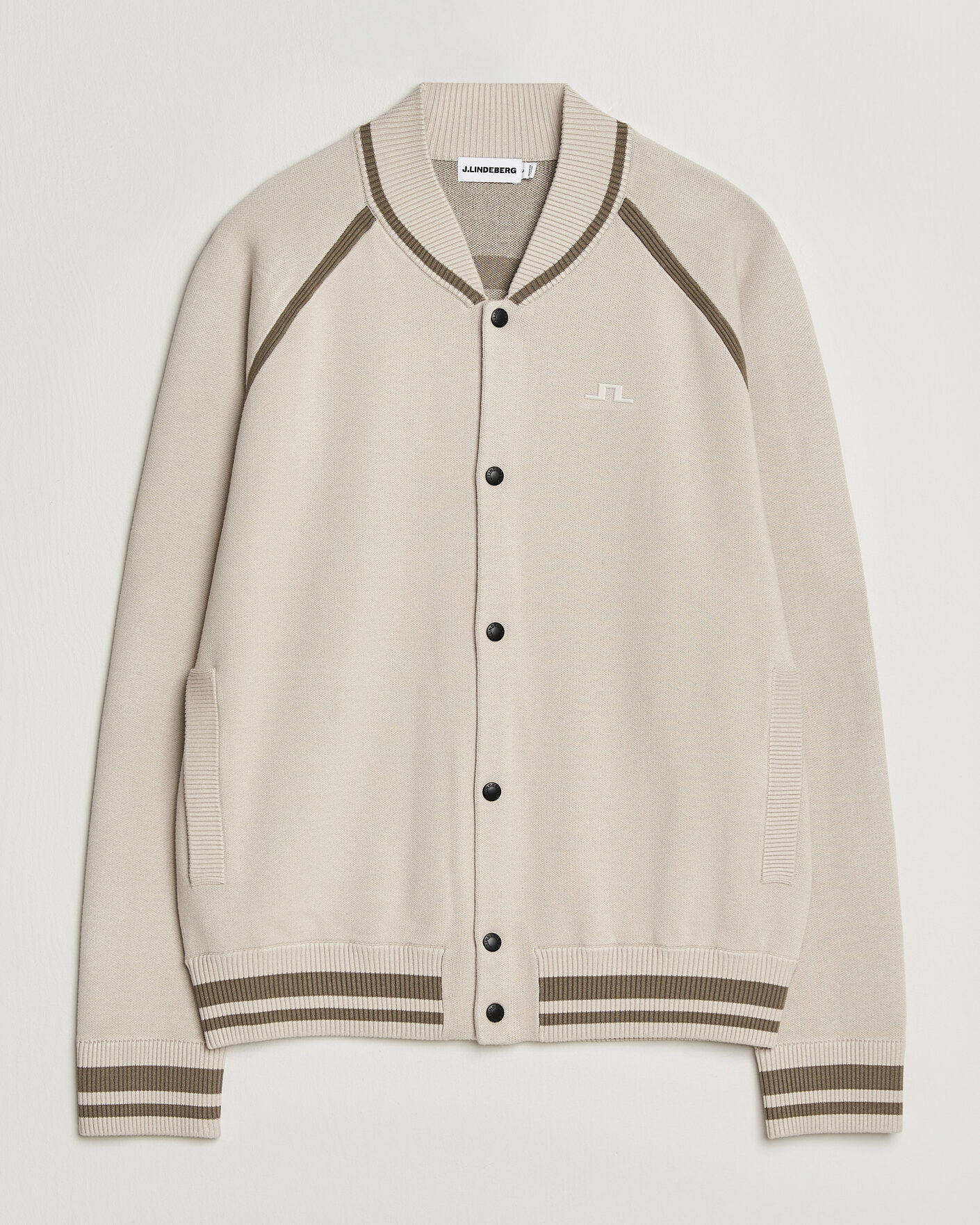 Uomini | Giacche | J.Lindeberg | Stanley Jacquard Knit Bomber Moonbeam