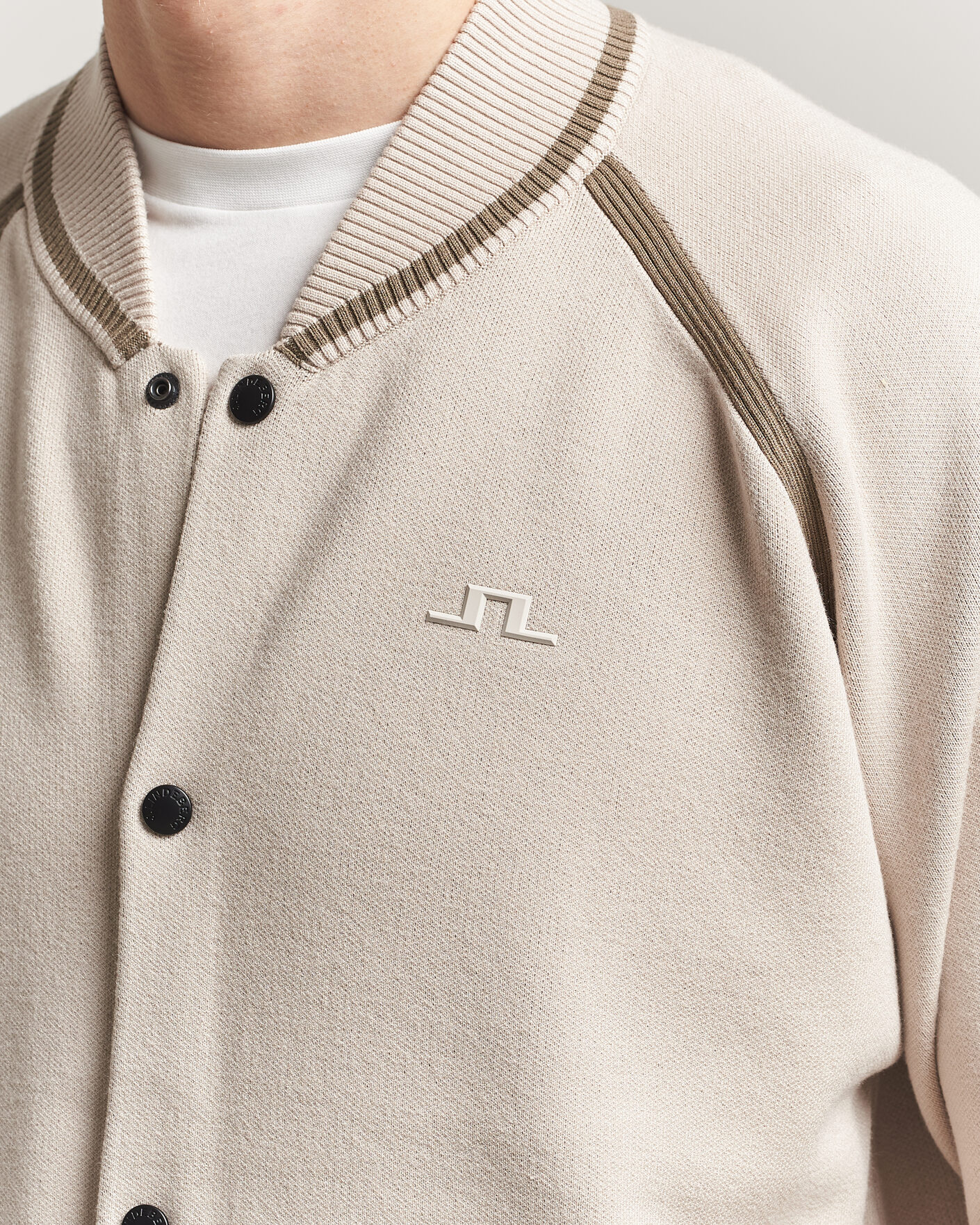 Uomini | Giacche | J.Lindeberg | Stanley Jacquard Knit Bomber Moonbeam