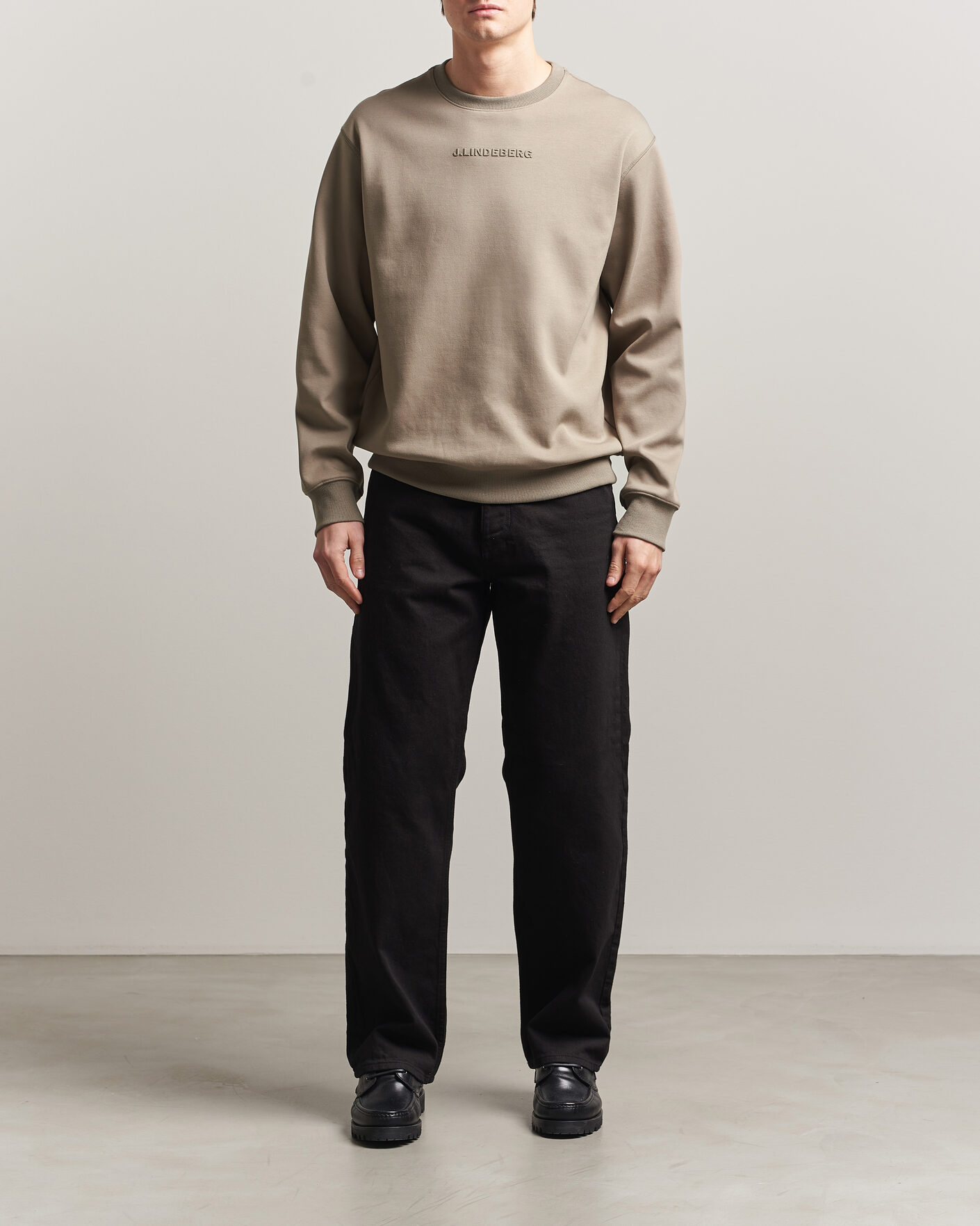 Uomini | Maglieria | J.Lindeberg | Club Crew Neck Brindle