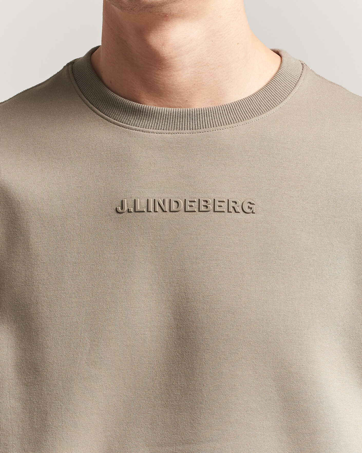 Uomini | Maglieria | J.Lindeberg | Club Crew Neck Brindle