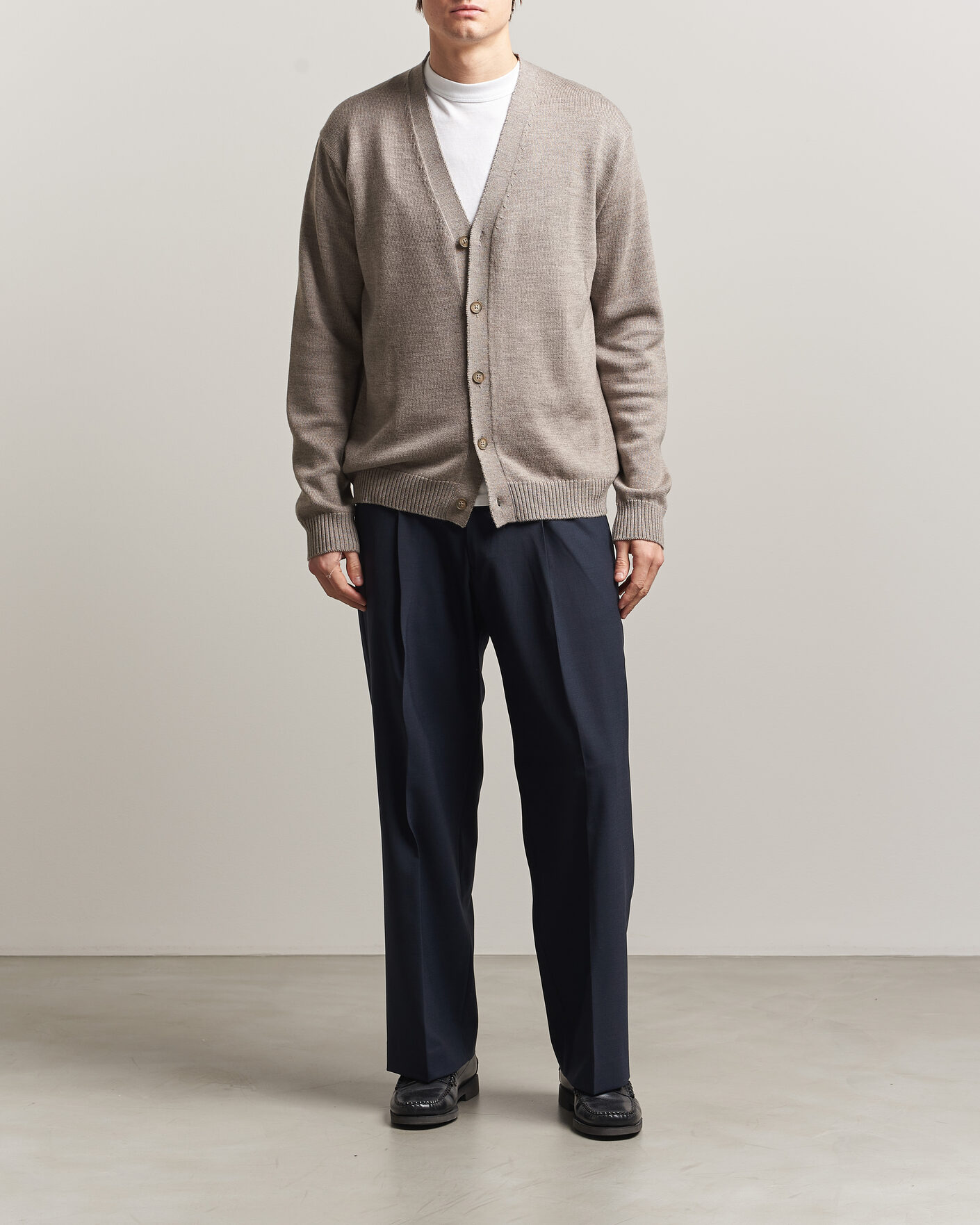 Uomini | Maglieria | J.Lindeberg | Jared Merino Cardigan Brindle Melange