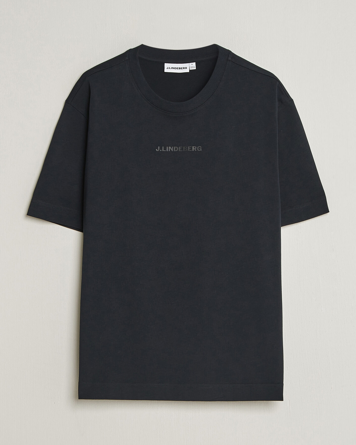 Uomini | T-shirt | J.Lindeberg | Hale Heavy Logo T-Shirt Black