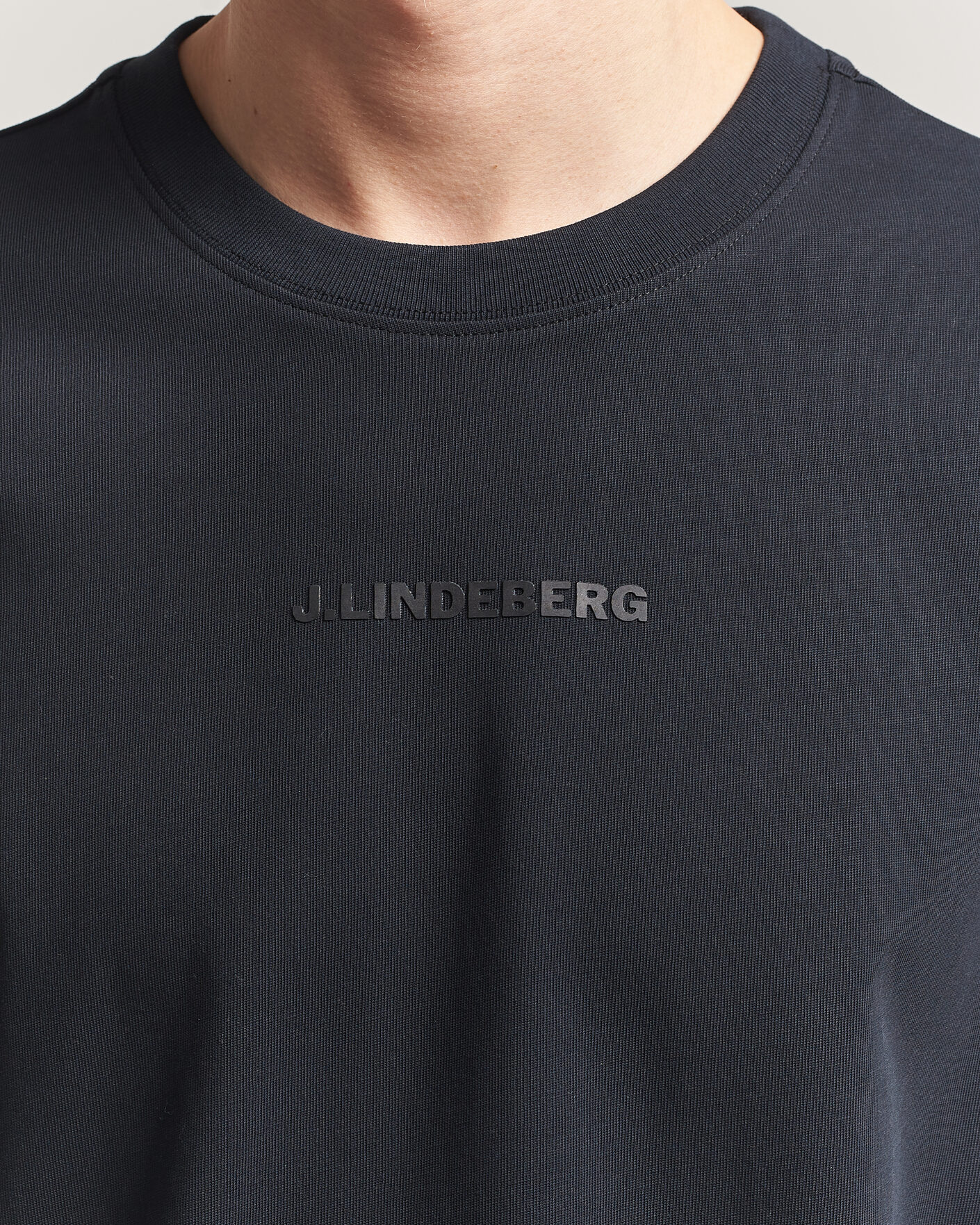 Uomini | T-shirt | J.Lindeberg | Hale Heavy Logo T-Shirt Black