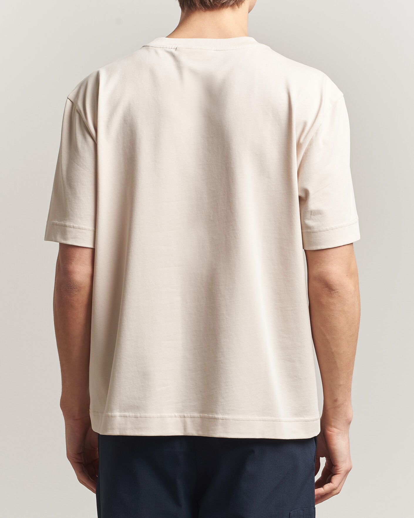 Uomini | T-shirt | J.Lindeberg | Hale Heavy Logo T-Shirt Moonbeam