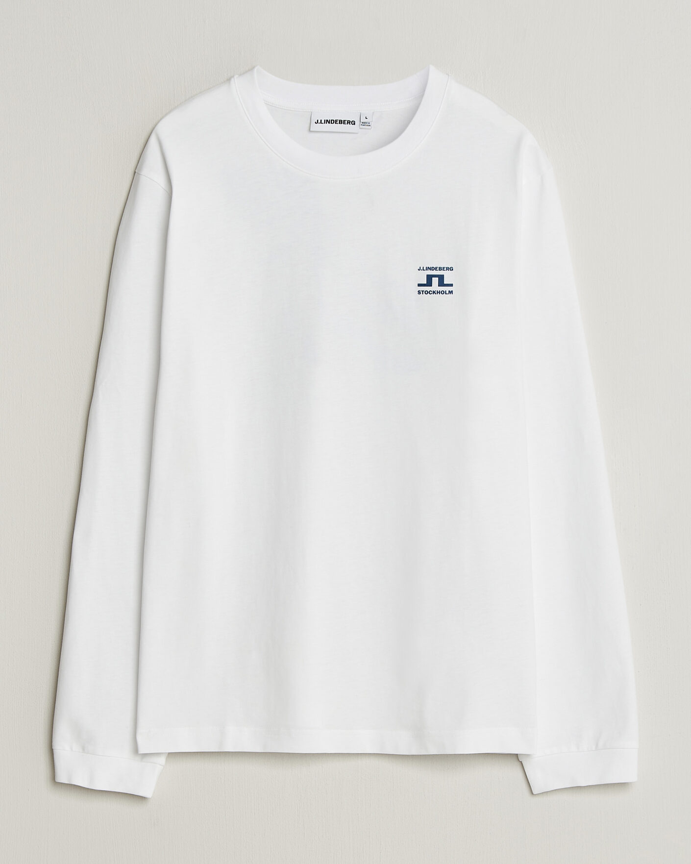 Uomini | T-shirt | J.Lindeberg | Parcie Long Sleeve T-Shirt White