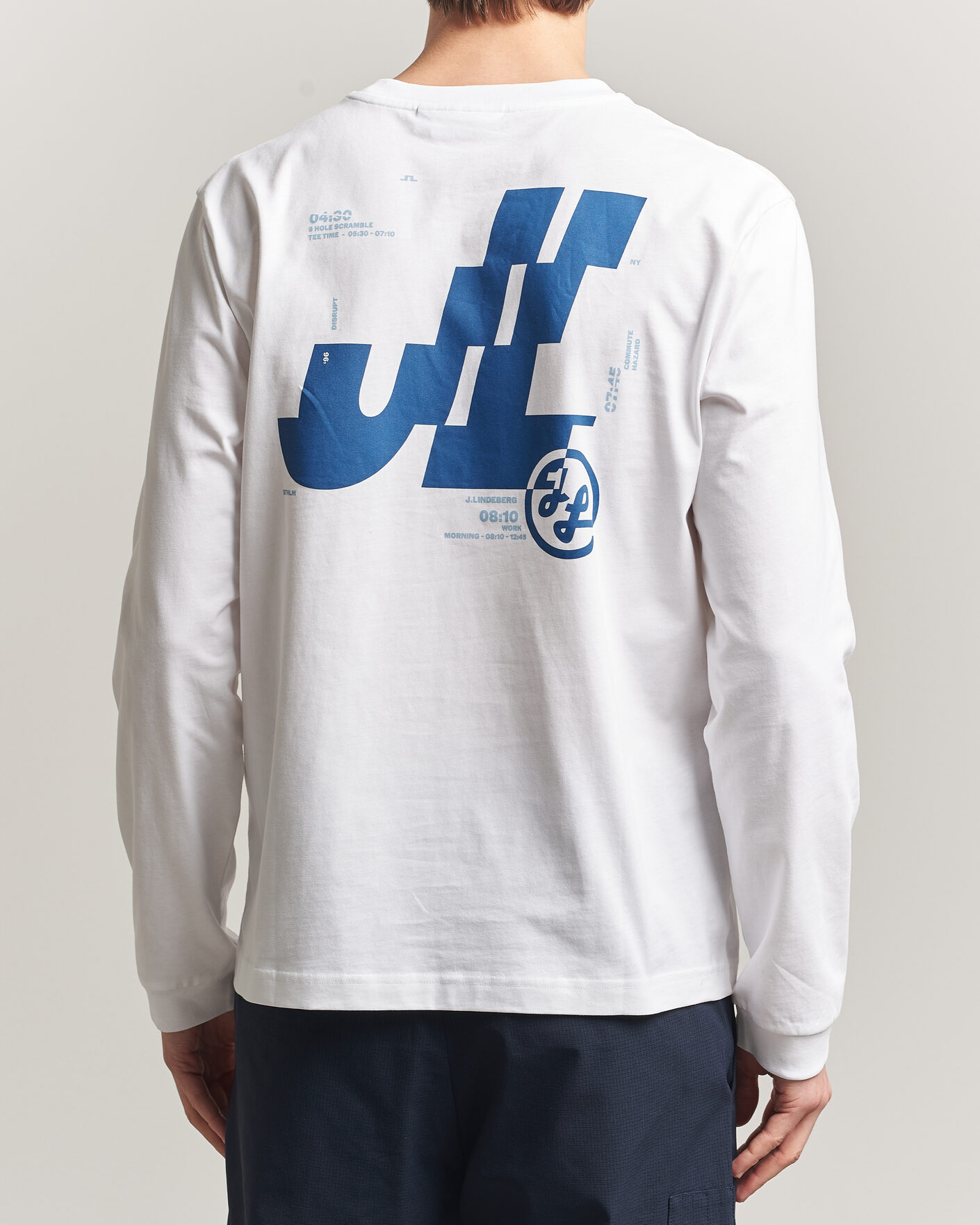 Uomini | T-shirt | J.Lindeberg | Parcie Long Sleeve T-Shirt White