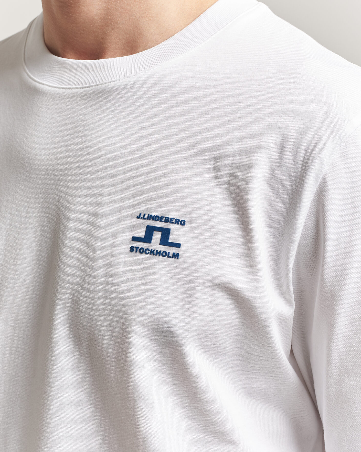 Uomini | T-shirt | J.Lindeberg | Parcie Long Sleeve T-Shirt White