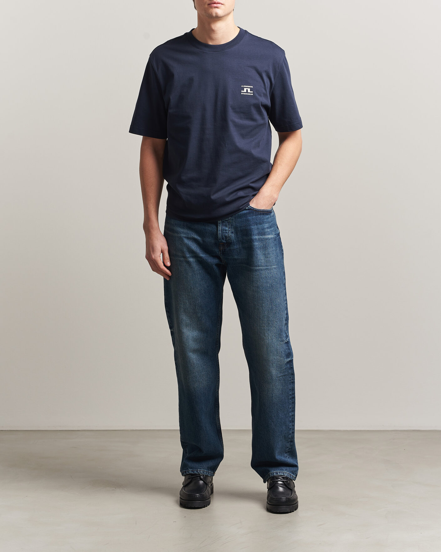 Uomini | T-shirt | J.Lindeberg | Parcie T-Shirt JL Navy