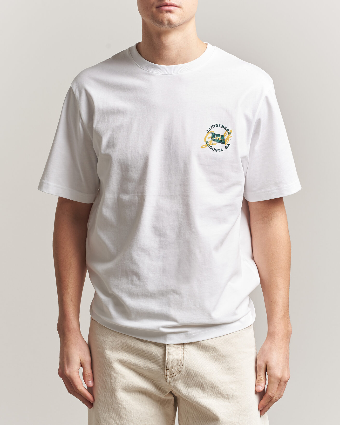 Uomini | T-shirt | J.Lindeberg | Parcie Tour T-Shirt White