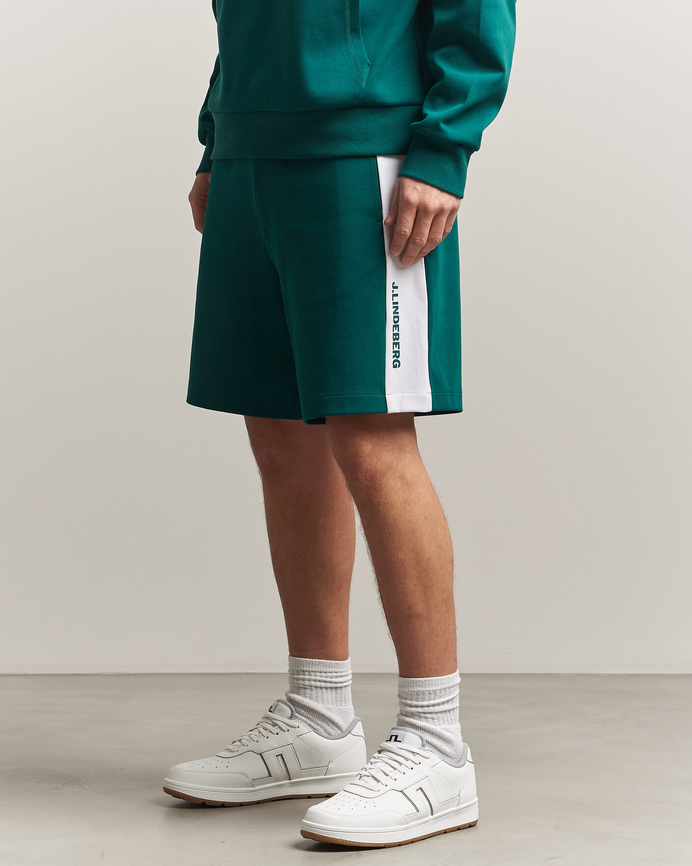 Uomini | Pantaloncini | J.Lindeberg | Gusta Tour Sweatshorts Forest Biome