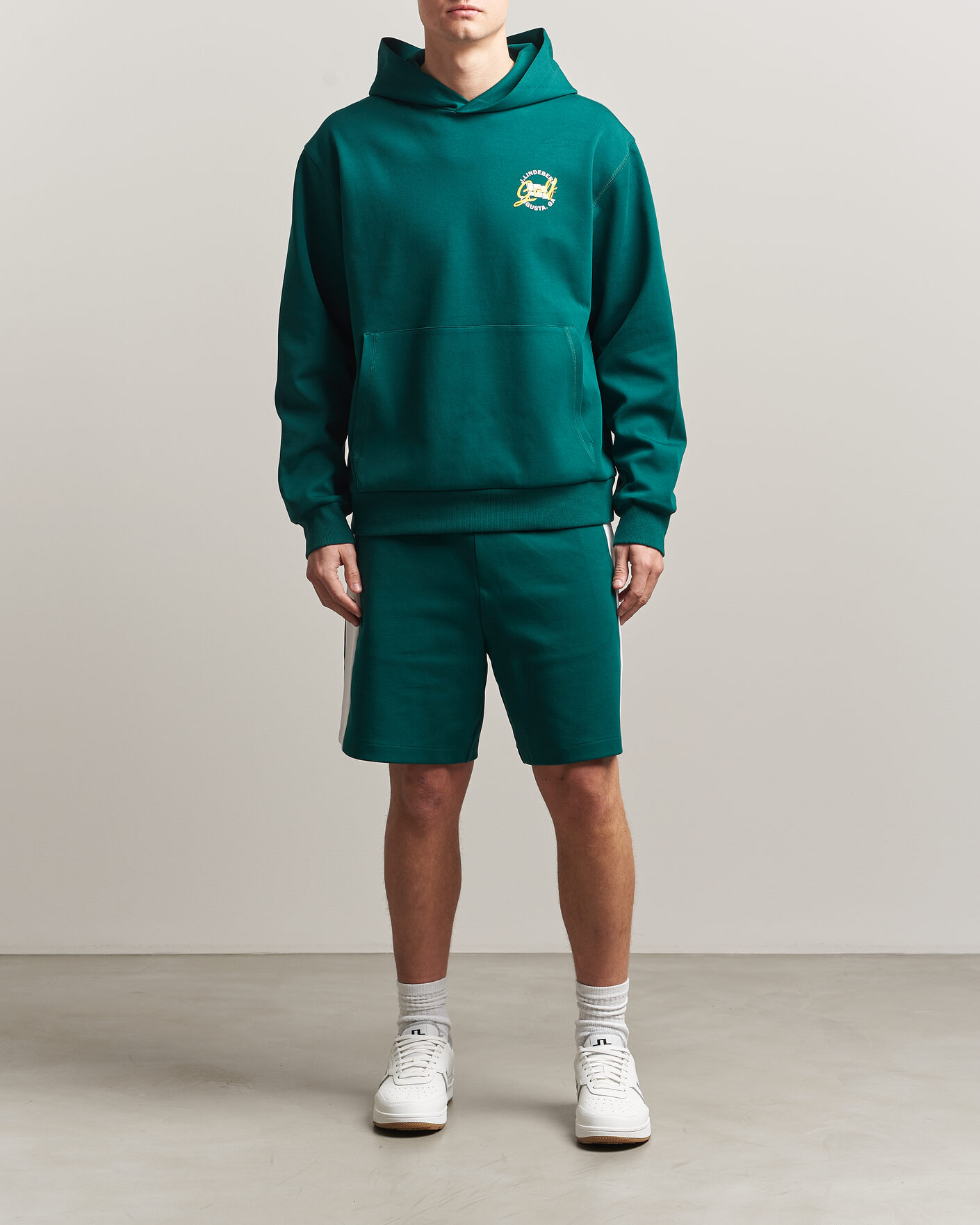 Uomini | Maglieria | J.Lindeberg | Club Masters Tour Hoodie Forest Biome