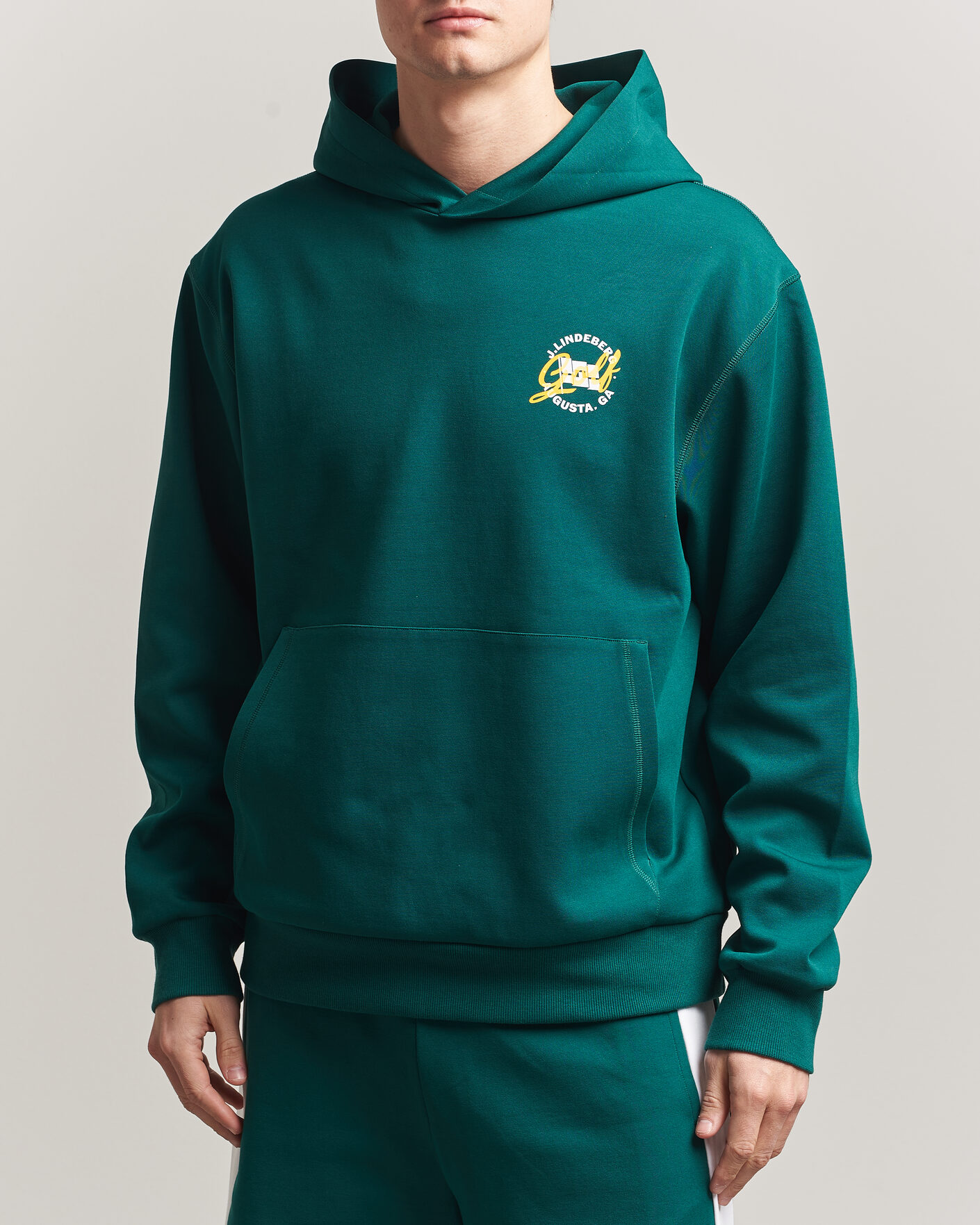 Uomini | Maglieria | J.Lindeberg | Club Masters Tour Hoodie Forest Biome