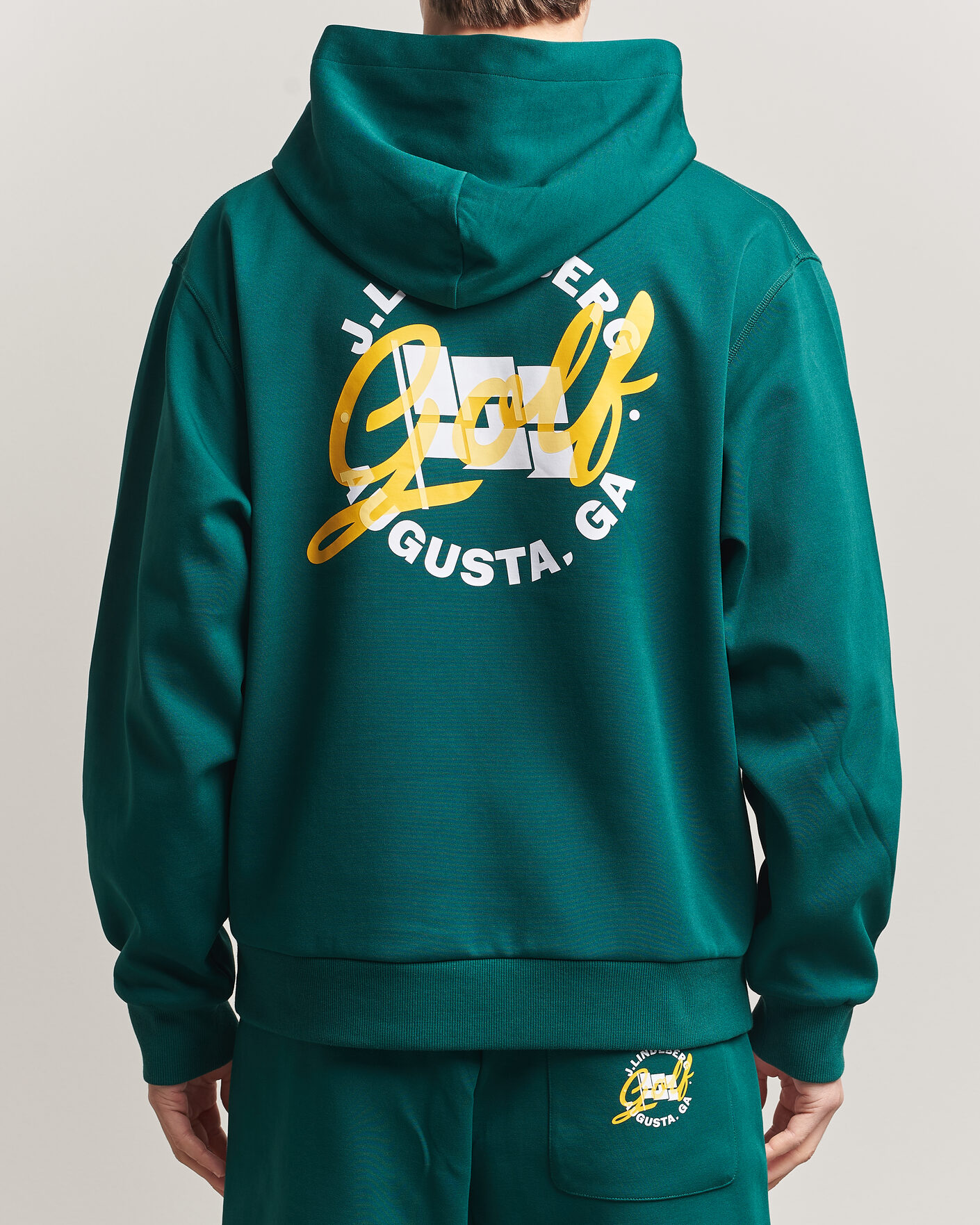 Uomini | Maglieria | J.Lindeberg | Club Masters Tour Hoodie Forest Biome