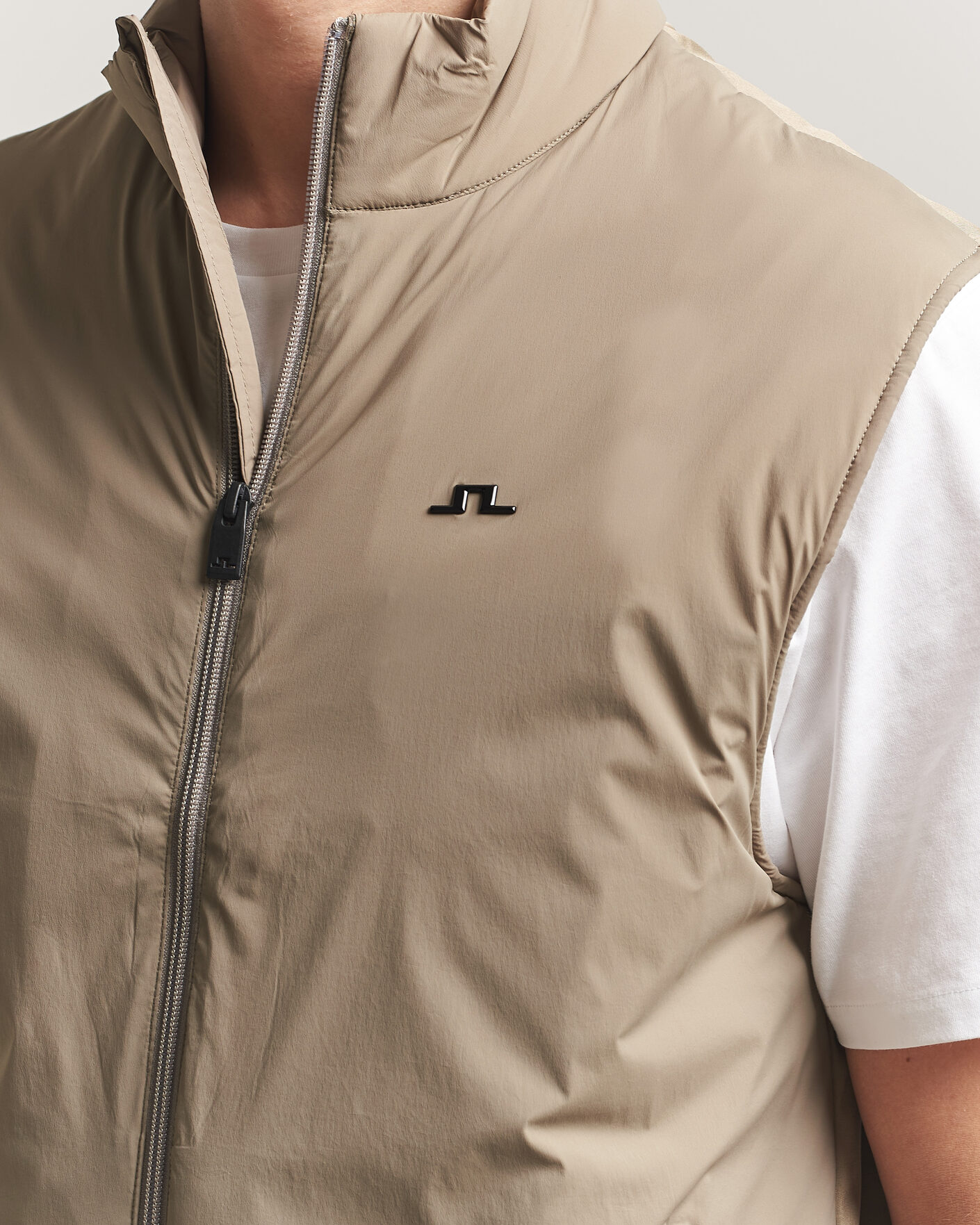 Uomini | Gilet | J.Lindeberg | Timor Hybrid Vest Brindle