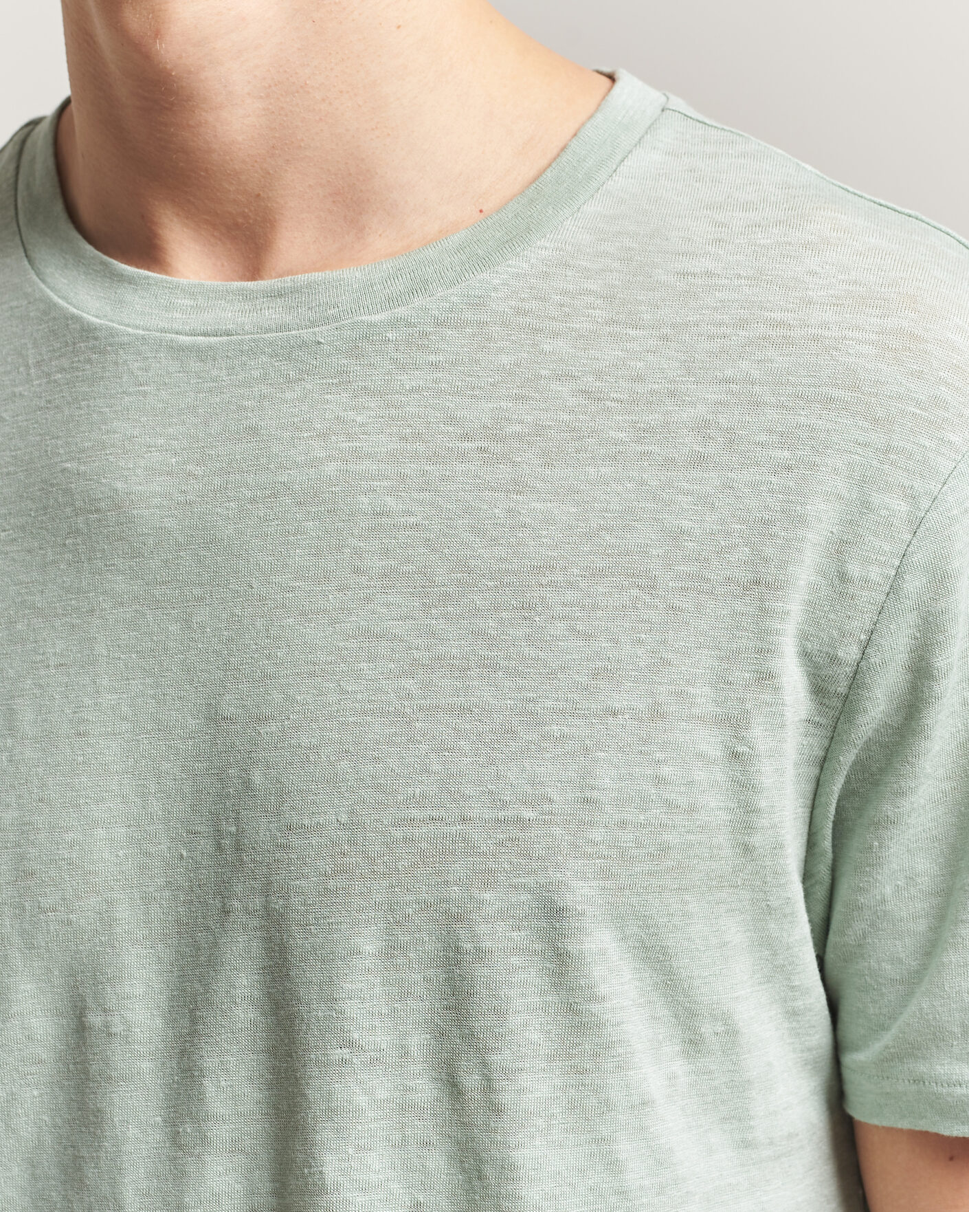 Uomini | T-shirt | J.Lindeberg | Coma Linen T-Shirt Jadeite