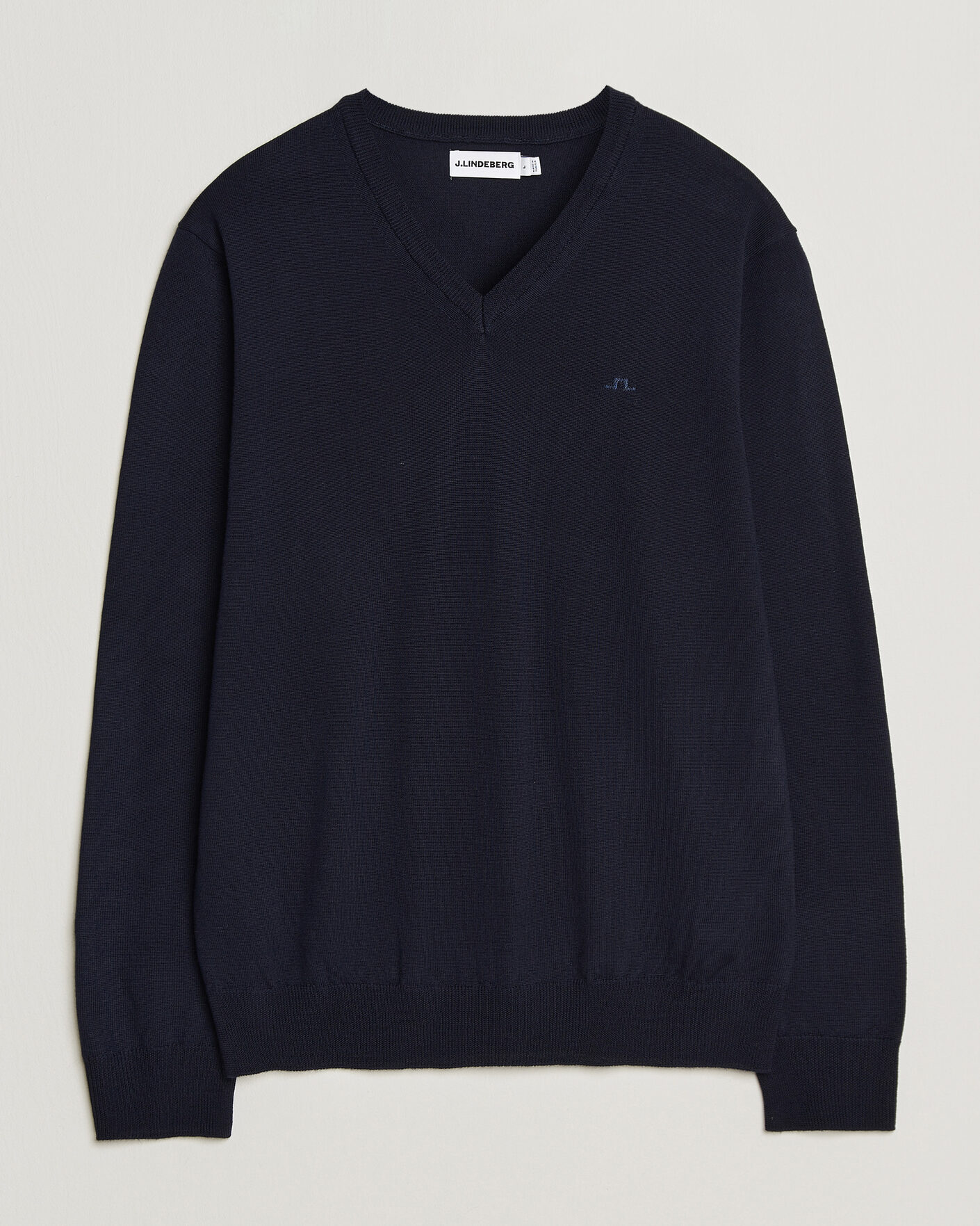 Uomini | Maglieria | J.Lindeberg | Lymann Merino V-Neck Pullover JL Navy
