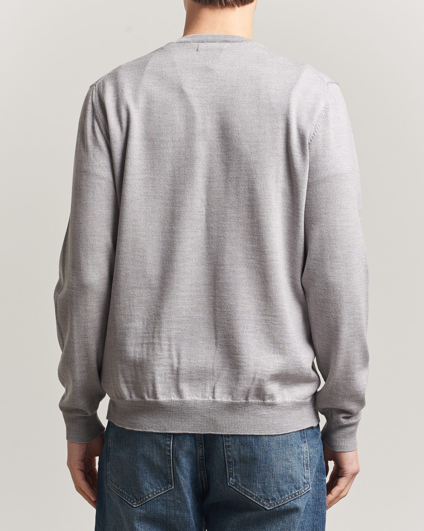Uomini | Maglieria | J.Lindeberg | Lymann Merino V-Neck Pullover Light Grey Melange