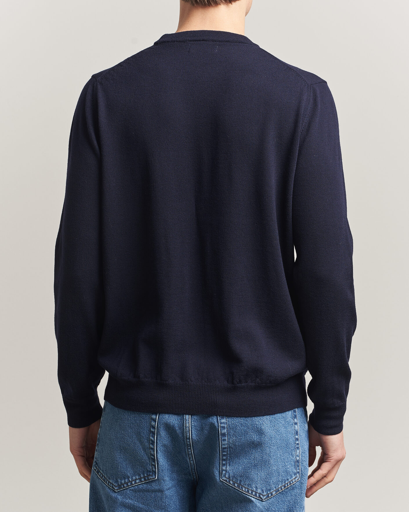 Uomini | Maglieria | J.Lindeberg | Keane Merino Crew Neck Pullover JL Navy