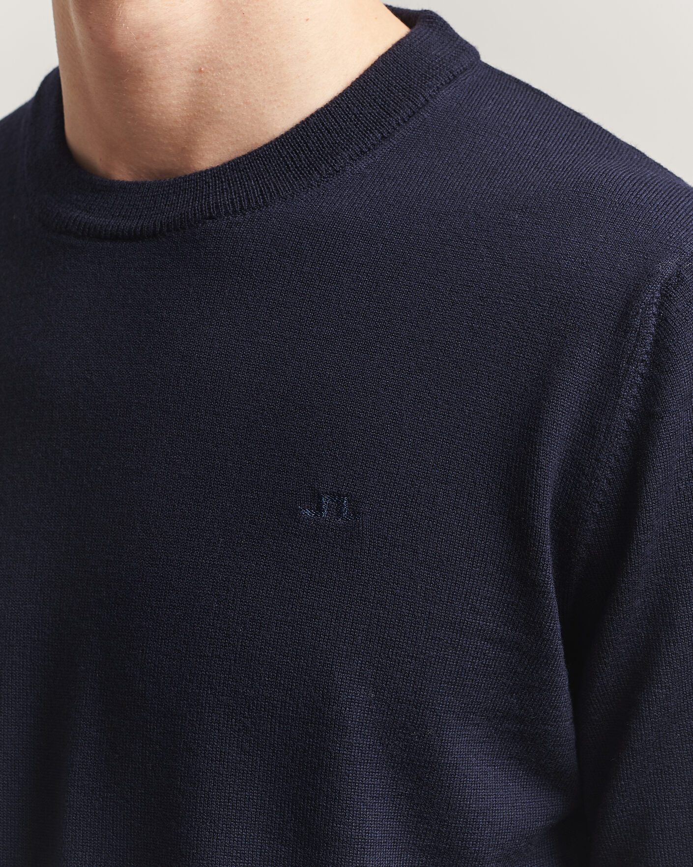 Uomini | Maglieria | J.Lindeberg | Keane Merino Crew Neck Pullover JL Navy